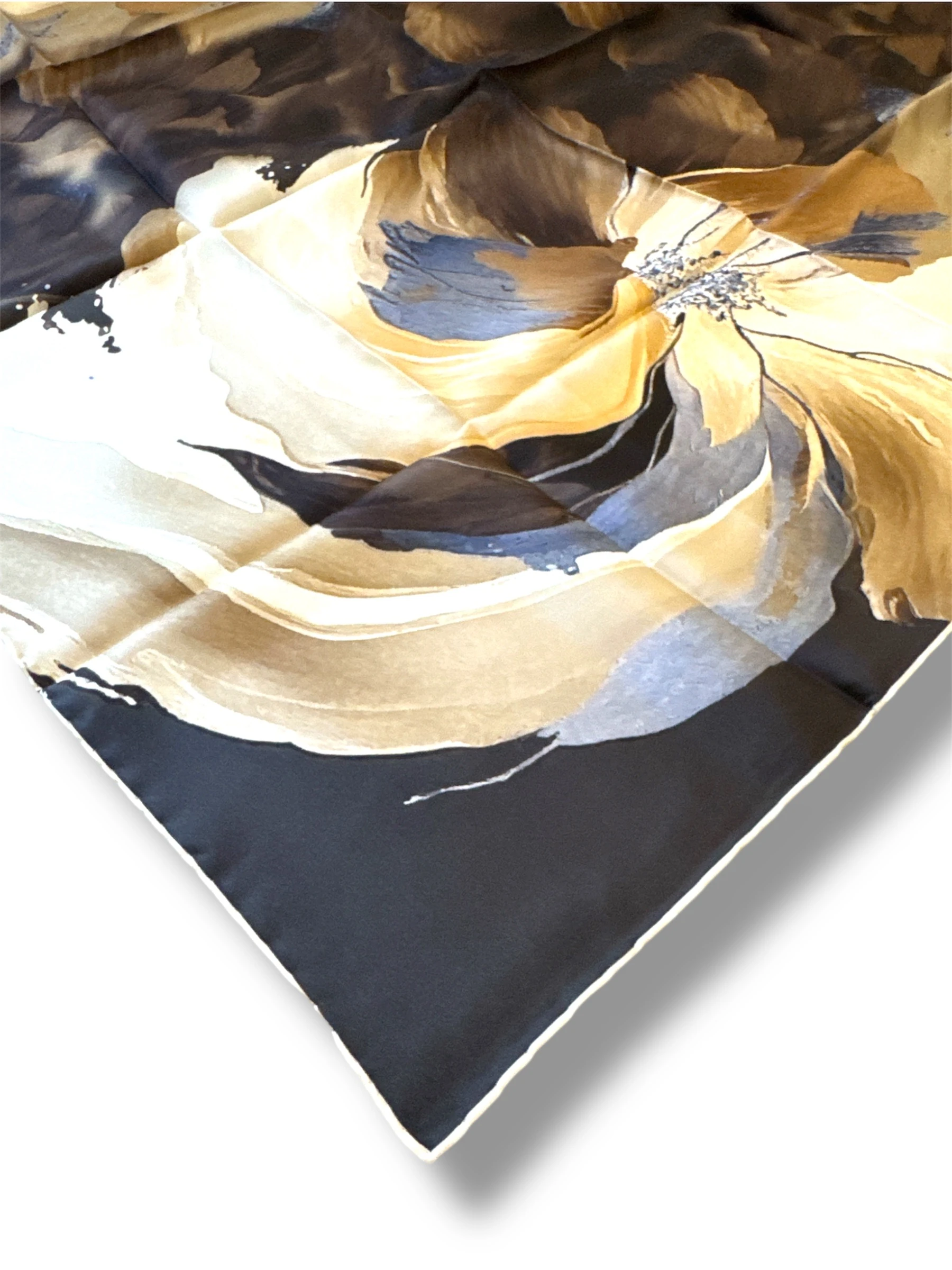 Desenli İpek Twill Eşarp