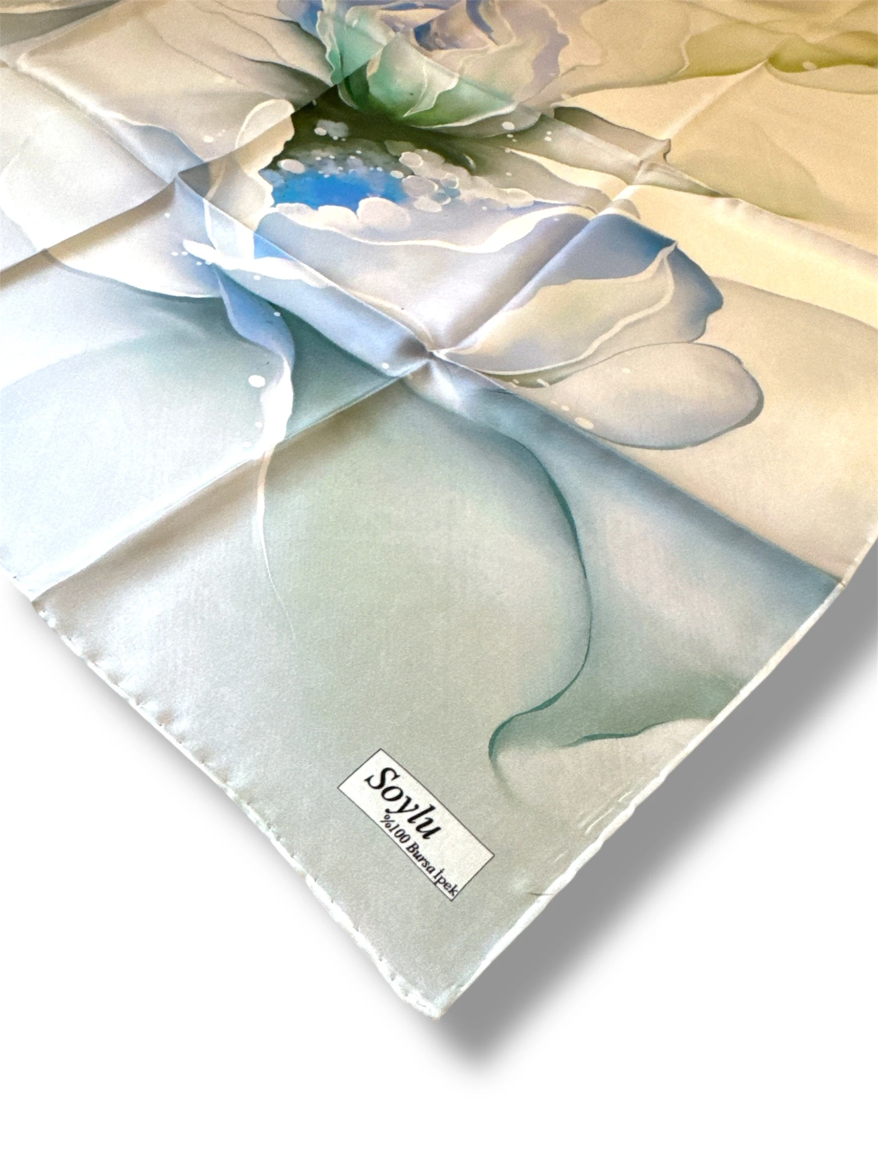 Desenli İpek Twill Eşarp