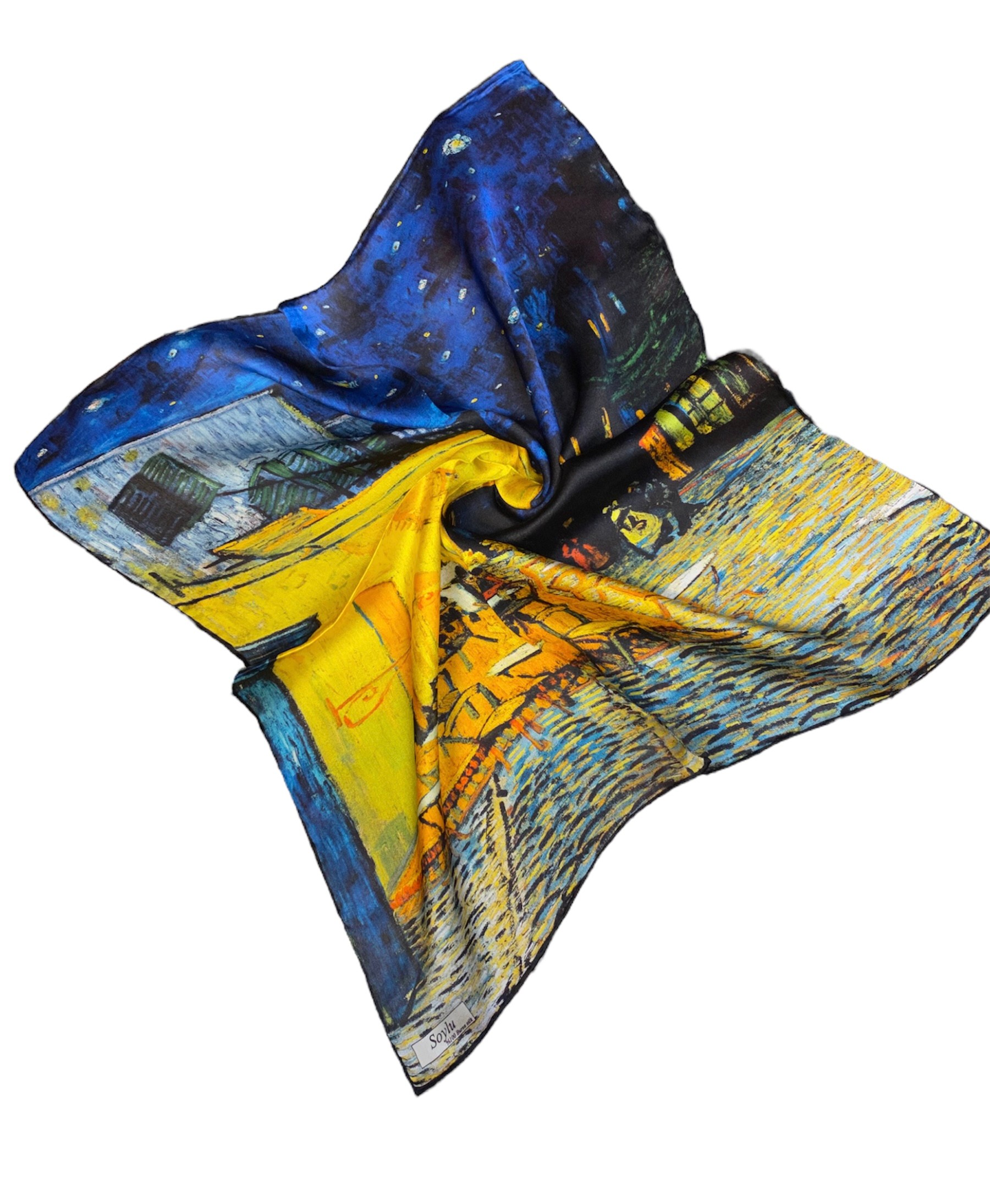 Van Gogh Teras Kafe İpek Mendil Fular