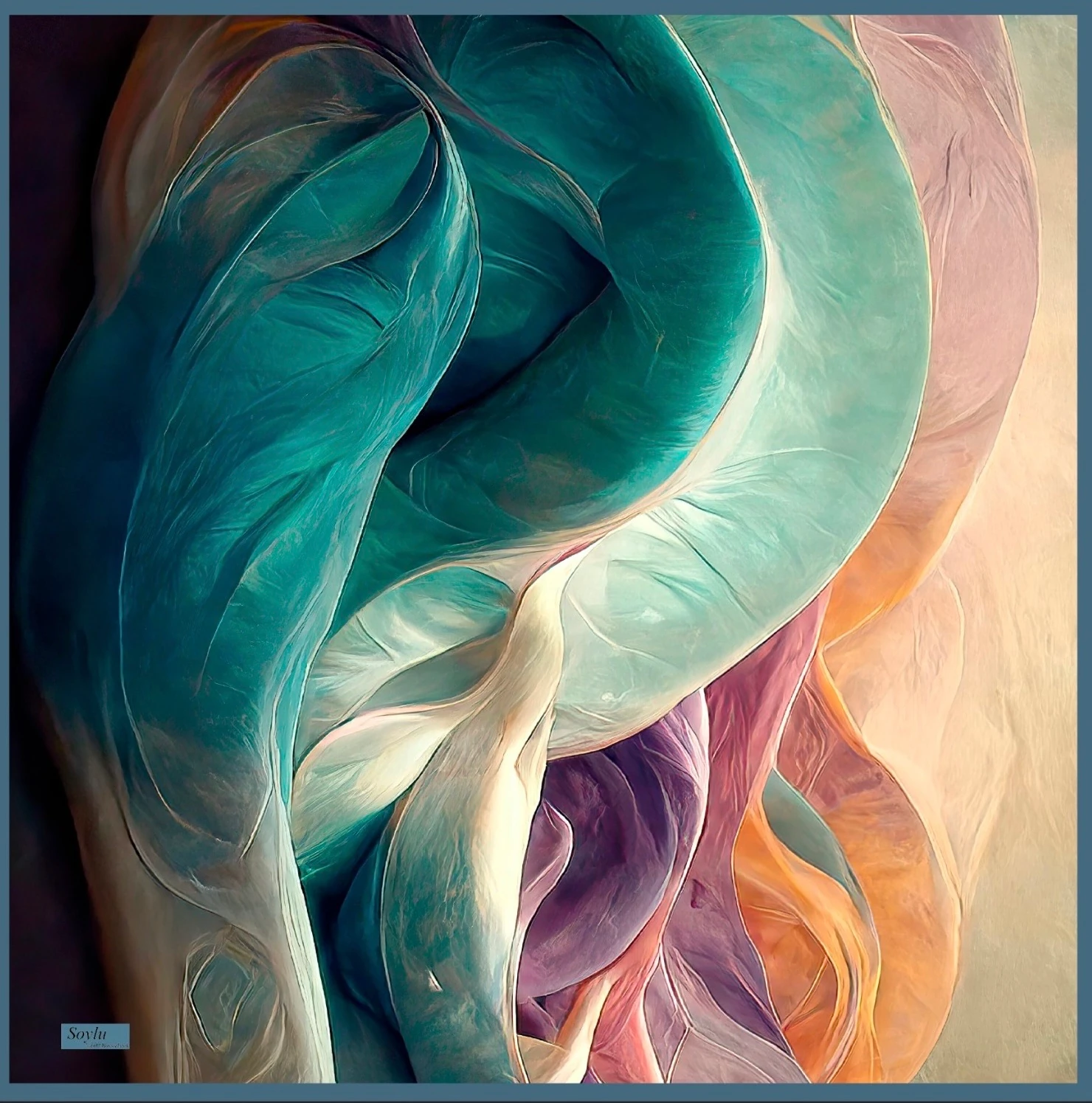 Desenli İpek Twill Eşarp