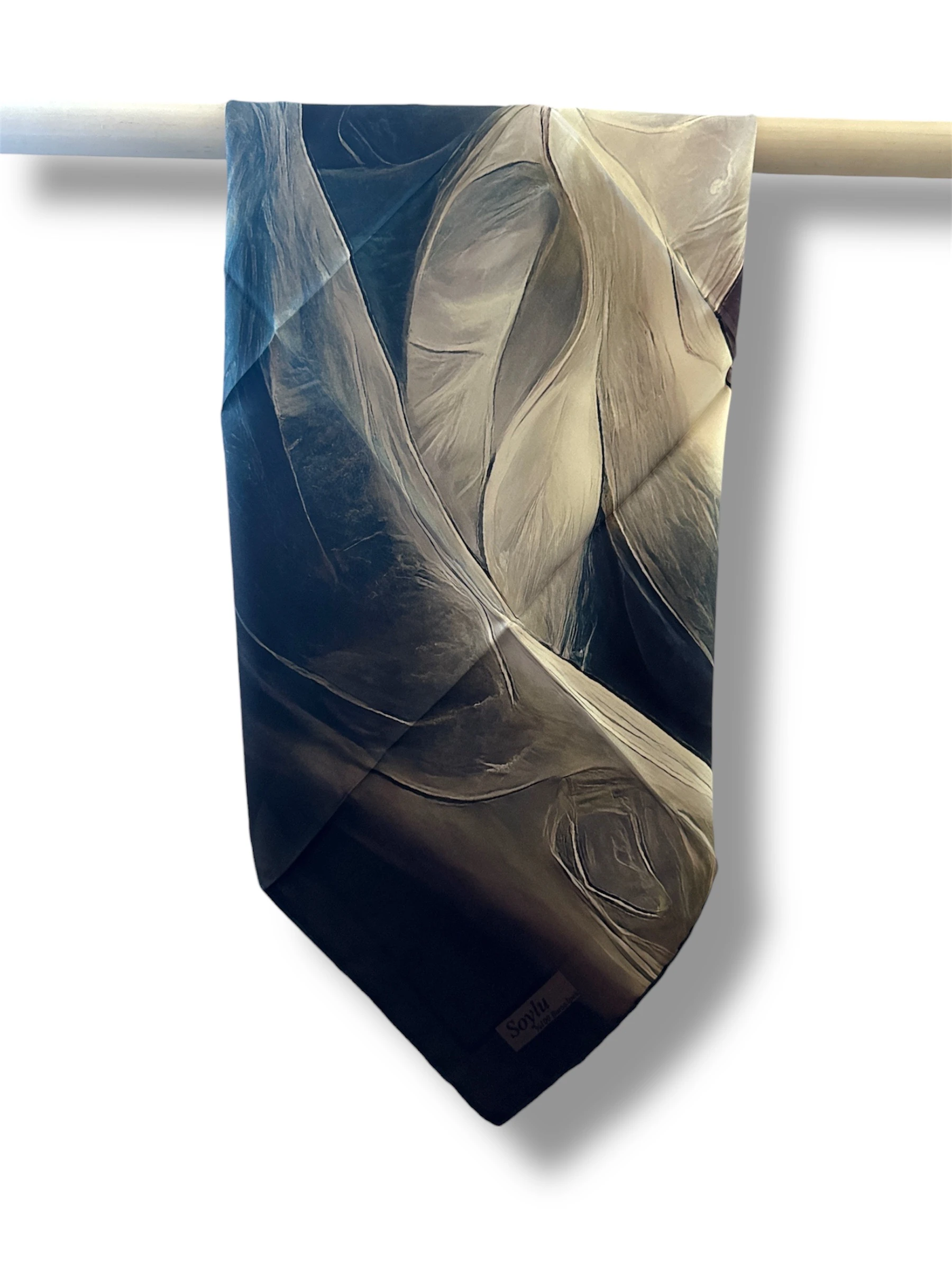 Desenli İpek Twill Eşarp