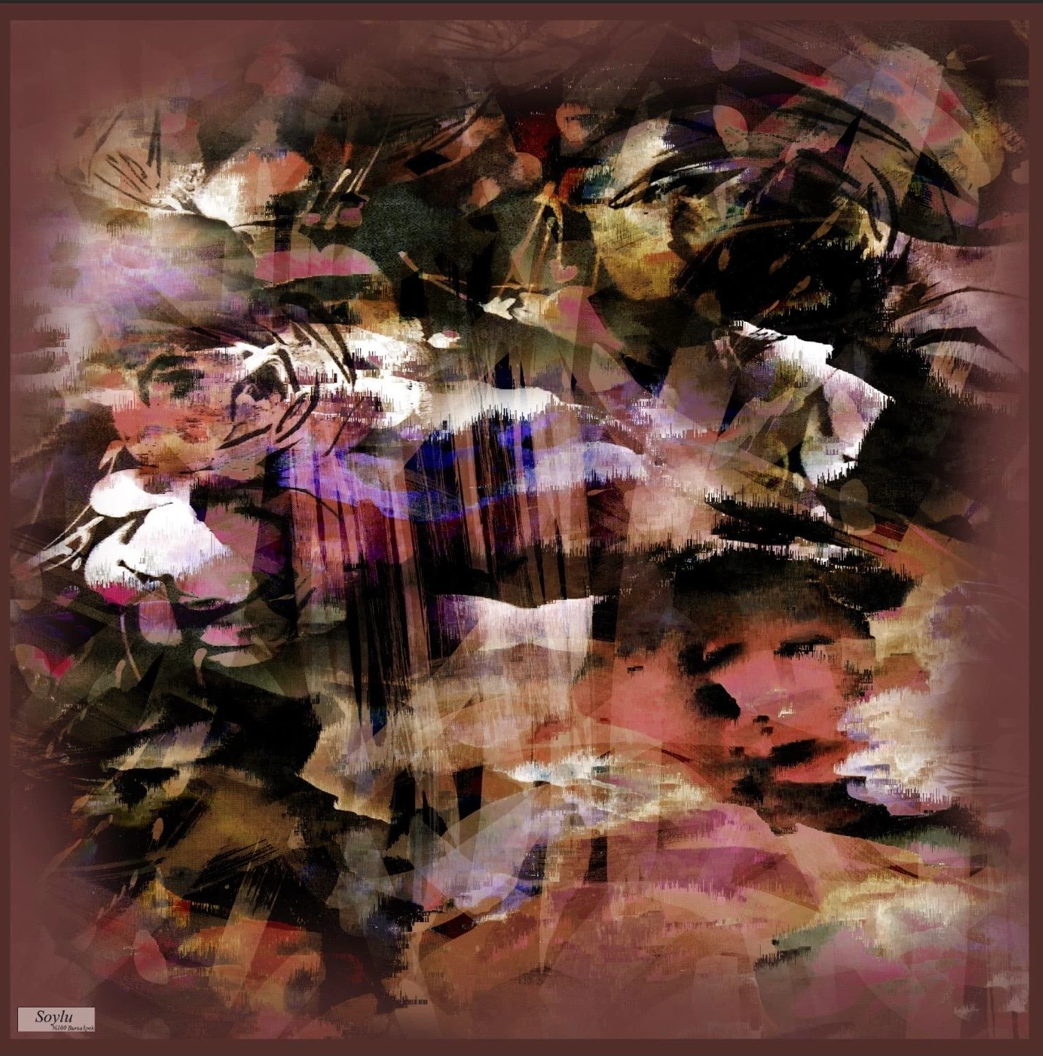 Desenli İpek Twill Eşarp