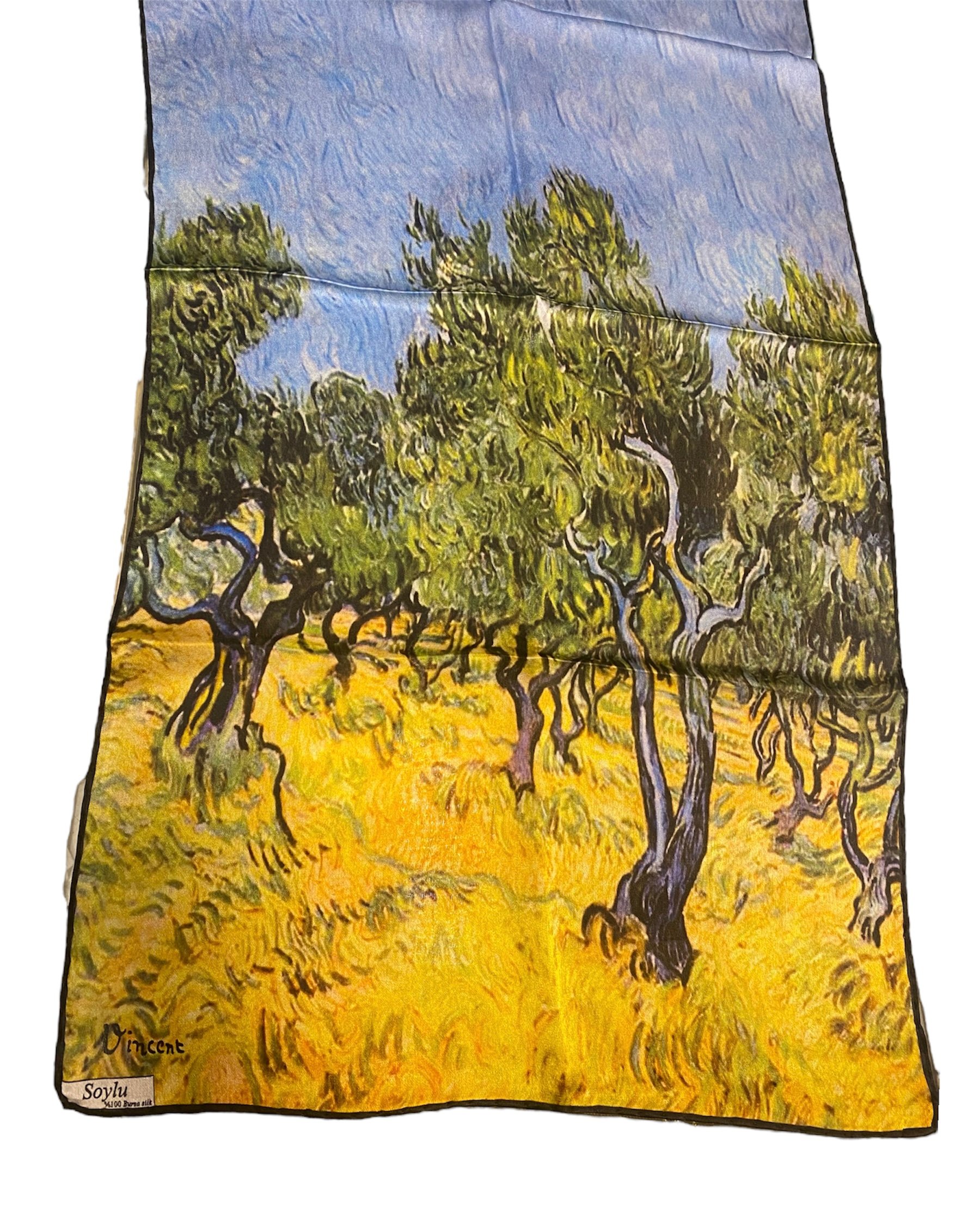 Vincent Van Gogh Zeytin Ağacı İpek Fular