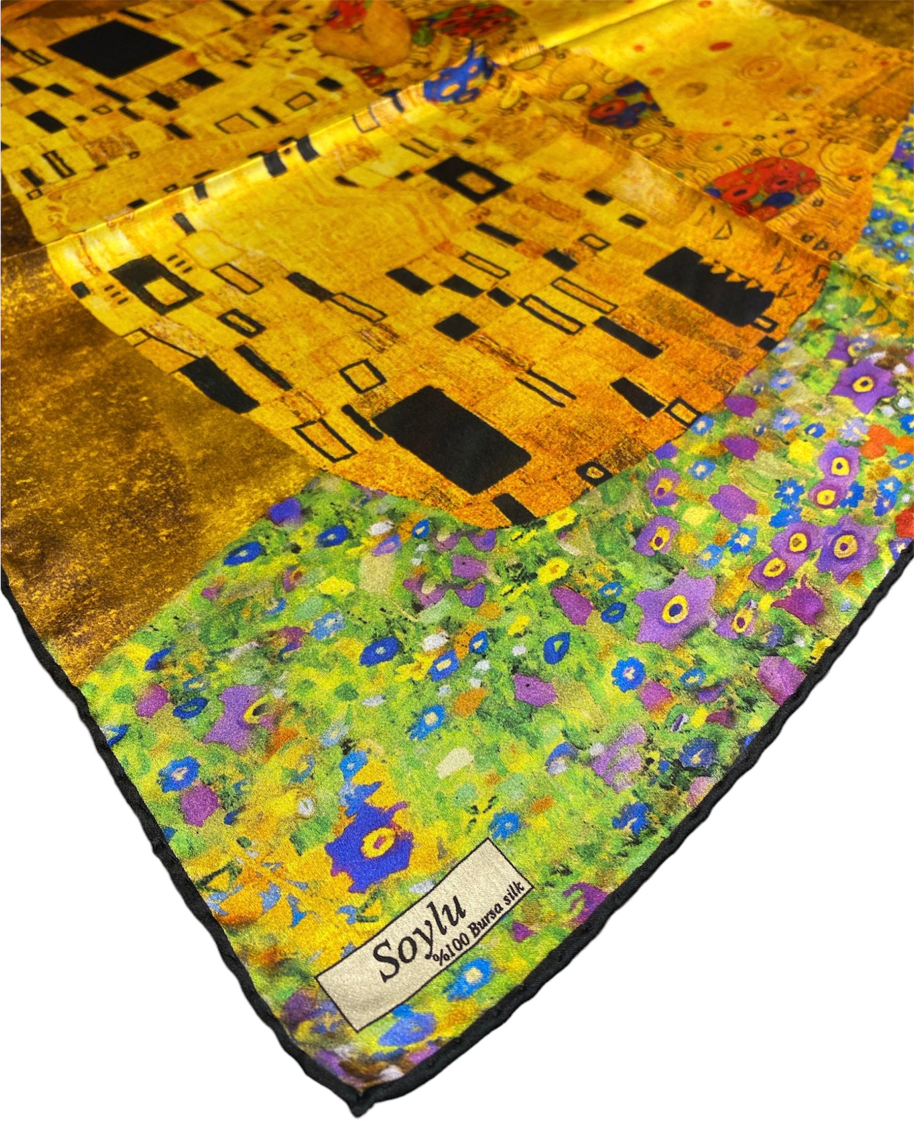 Gustav Klimt Öpücük İpek Mendil Fular