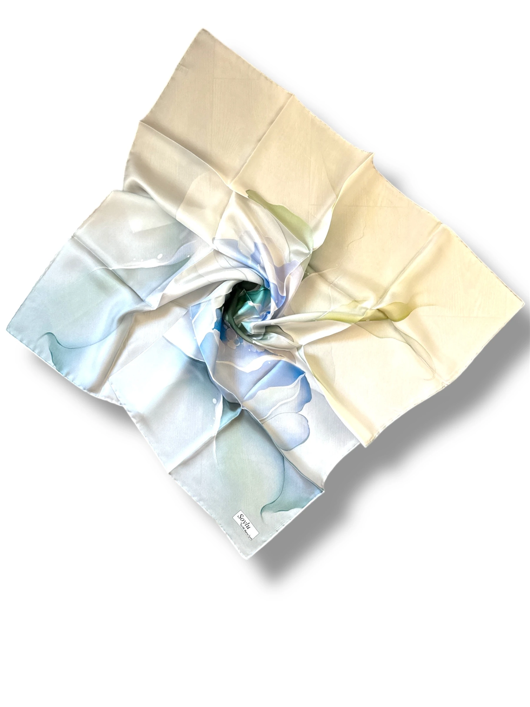 Desenli İpek Twill Eşarp