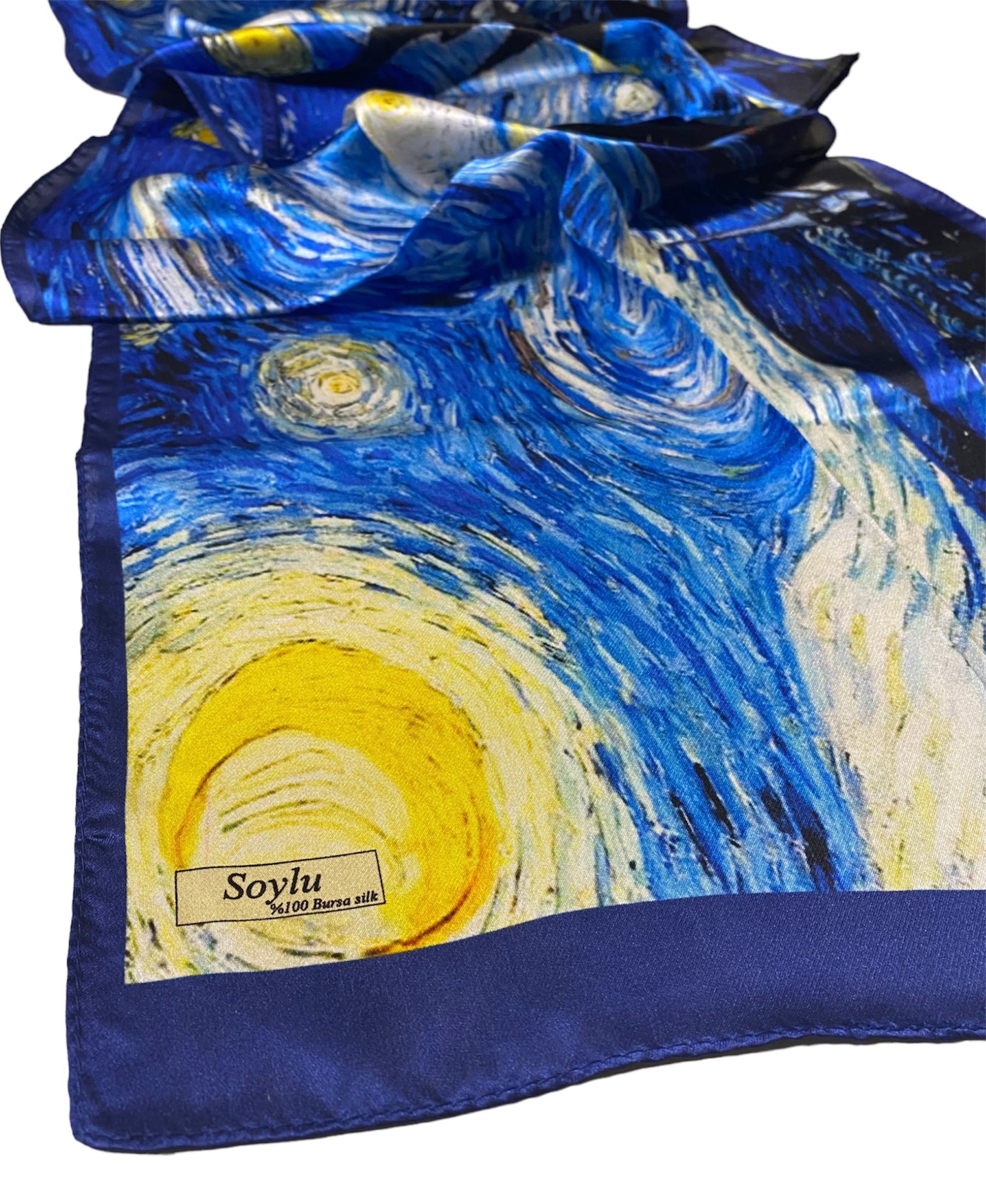 Van Gogh Yıldızlı Geceler İpek Fular