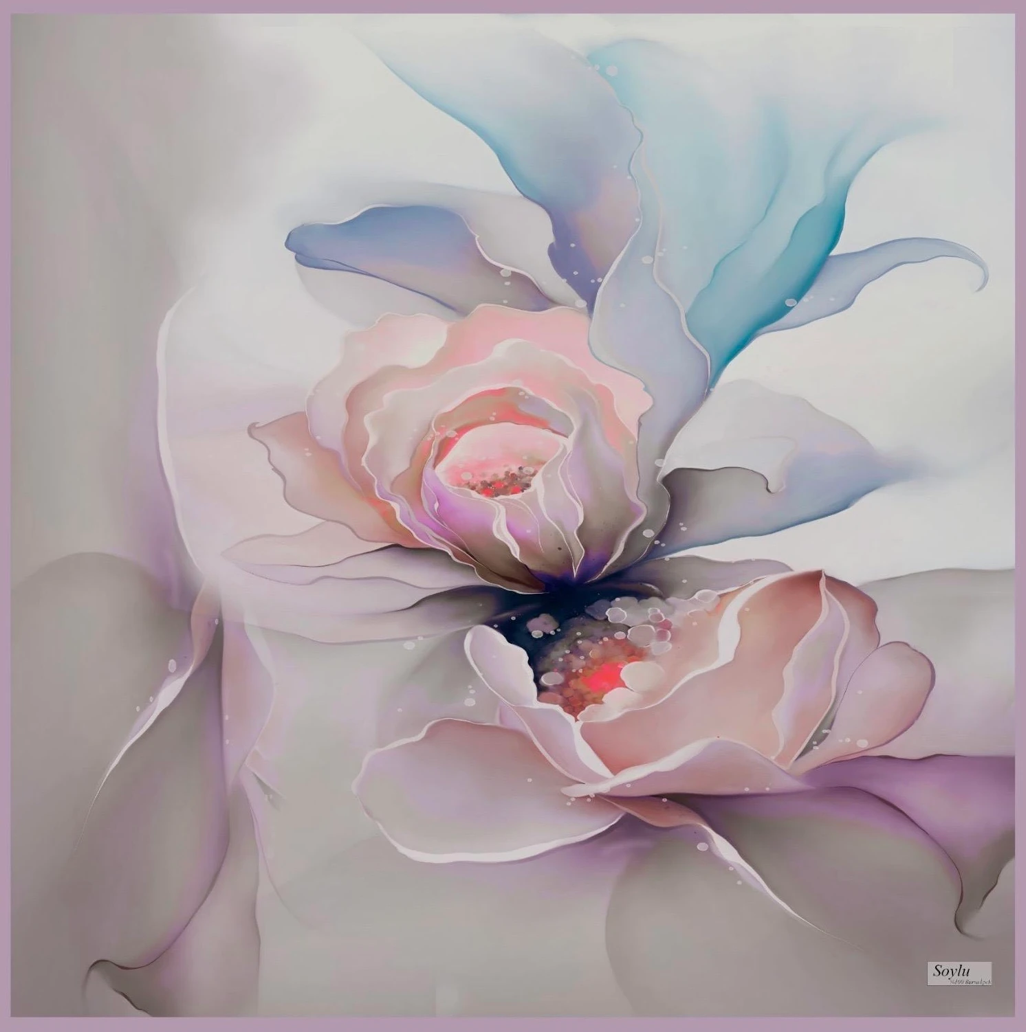 Desenli İpek Twill Eşarp