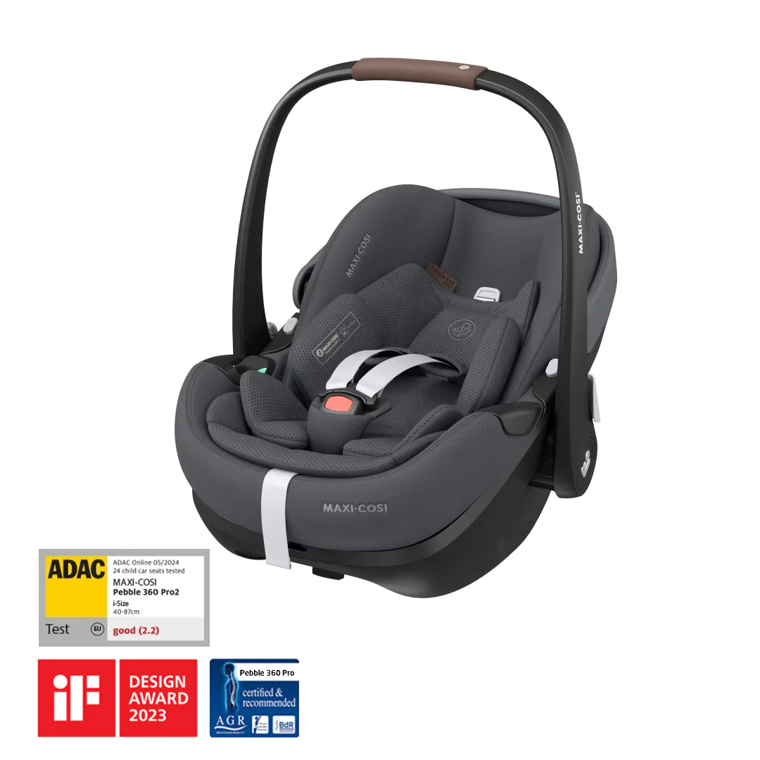 Maxi-Cosi Pebble 360 Pro Slidetech - 360 Dönebilen Tam Yatabilen Ana Kucağı ve Oto Koltuğu 0-13 kg Twillic Graphite
