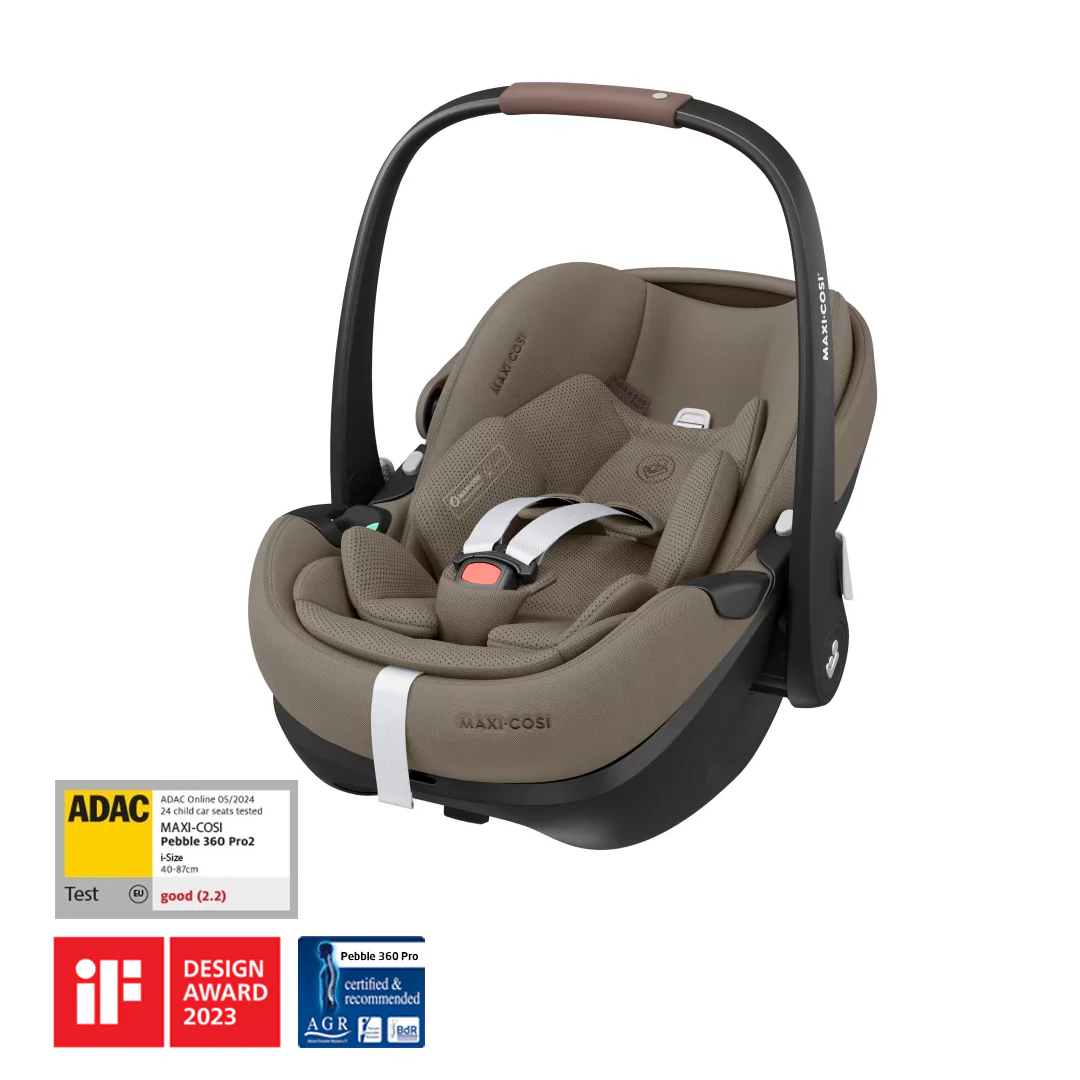 Maxi-Cosi Pebble 360 Pro Slidetech - 360 Dönebilen Tam Yatabilen Ana Kucağı ve Oto Koltuğu 0-13 kg Twillic Truffle