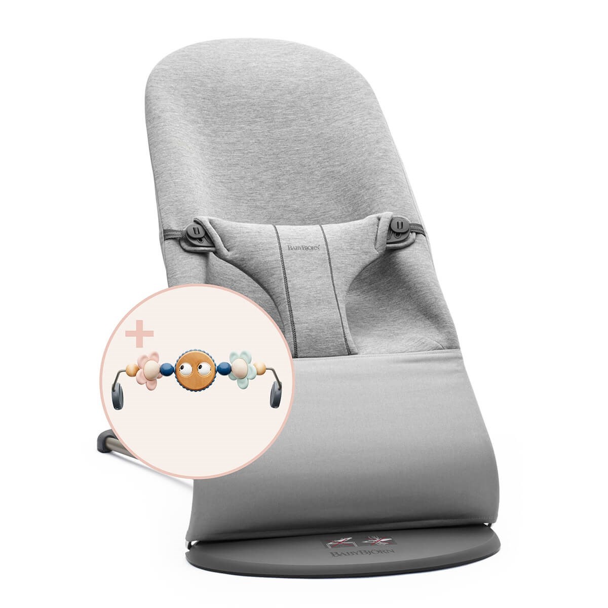 Babybjörn Balance Bliss Ana Kucağı Cotton Oyuncaklı Jersey Light Grey