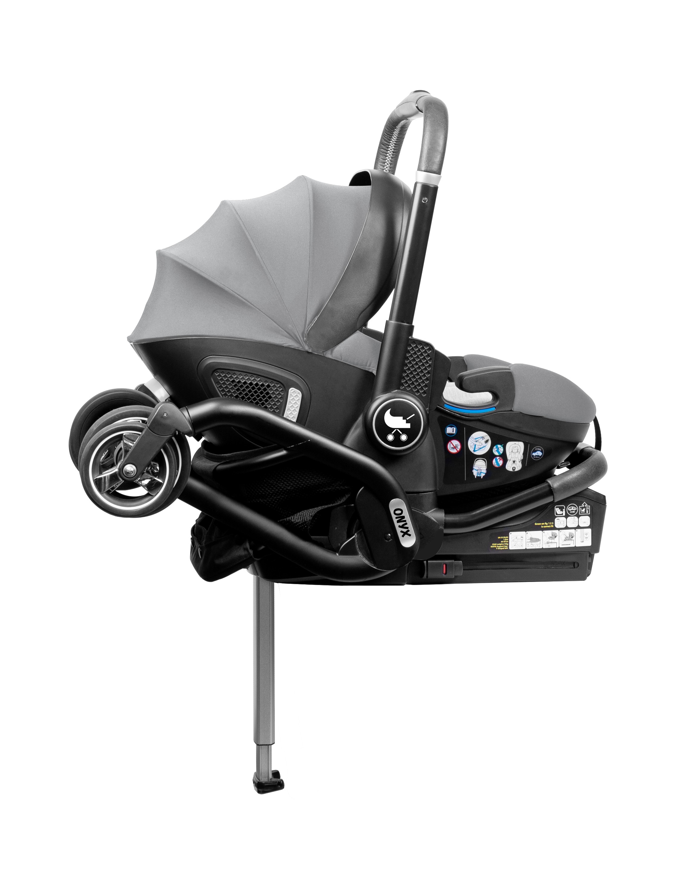 Merkür Bebe Onyx 2'si 1 Arada Oto Koltuğu Bebek Arabası Gri