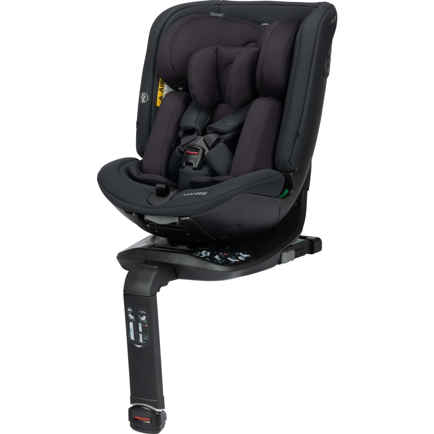 Maxi-Cosi Spinel 360 Plus Derece Dönebilen Yatabilen Isofix'li 0-36 kg Oto Koltuğu Authentic Black