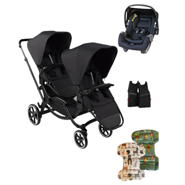 ABC Design Zoom2 Coal Travel Set - Özel Seri İkiz Bebek Arabası Siyah ...