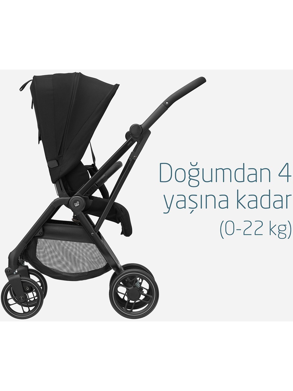 Maxi-Cosi Leona2 Çift Yönlü Tek Elle Katlanır Kompakt Bebek Arabası Twillic Black