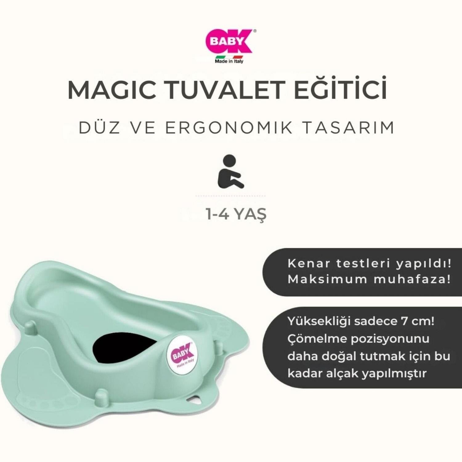 Okbaby Magic Potty Ergonomik Tuvalet Eğitici Kırık Beyaz