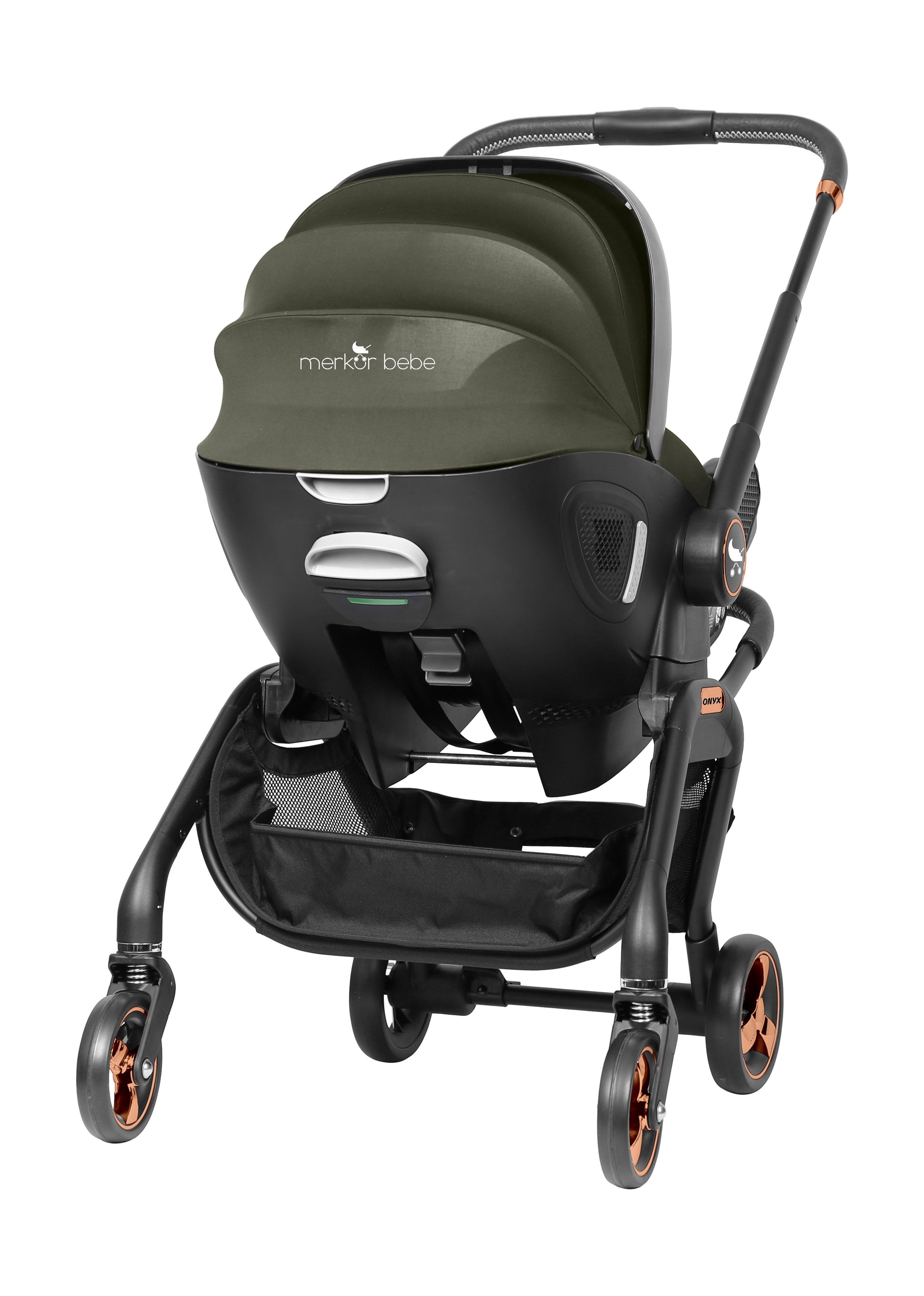 Merkür Bebe Onyx 2'si 1 Arada Oto Koltuğu Bebek Arabası Yeşil
