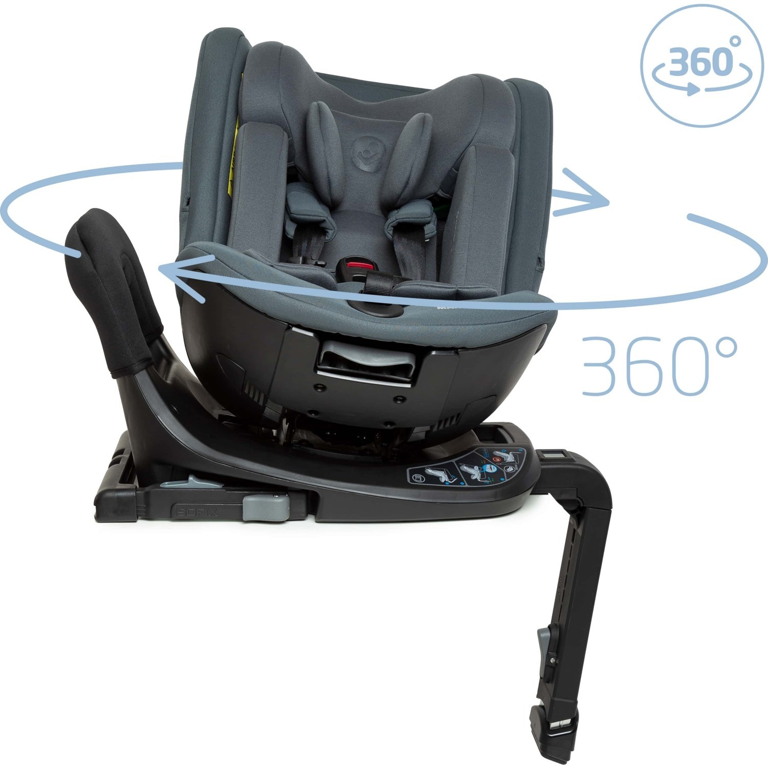 Maxi-Cosi Spinel 360 Plus Derece Dönebilen Yatabilen Isofix'li 0-36 kg Oto Koltuğu Authentic Graphite
