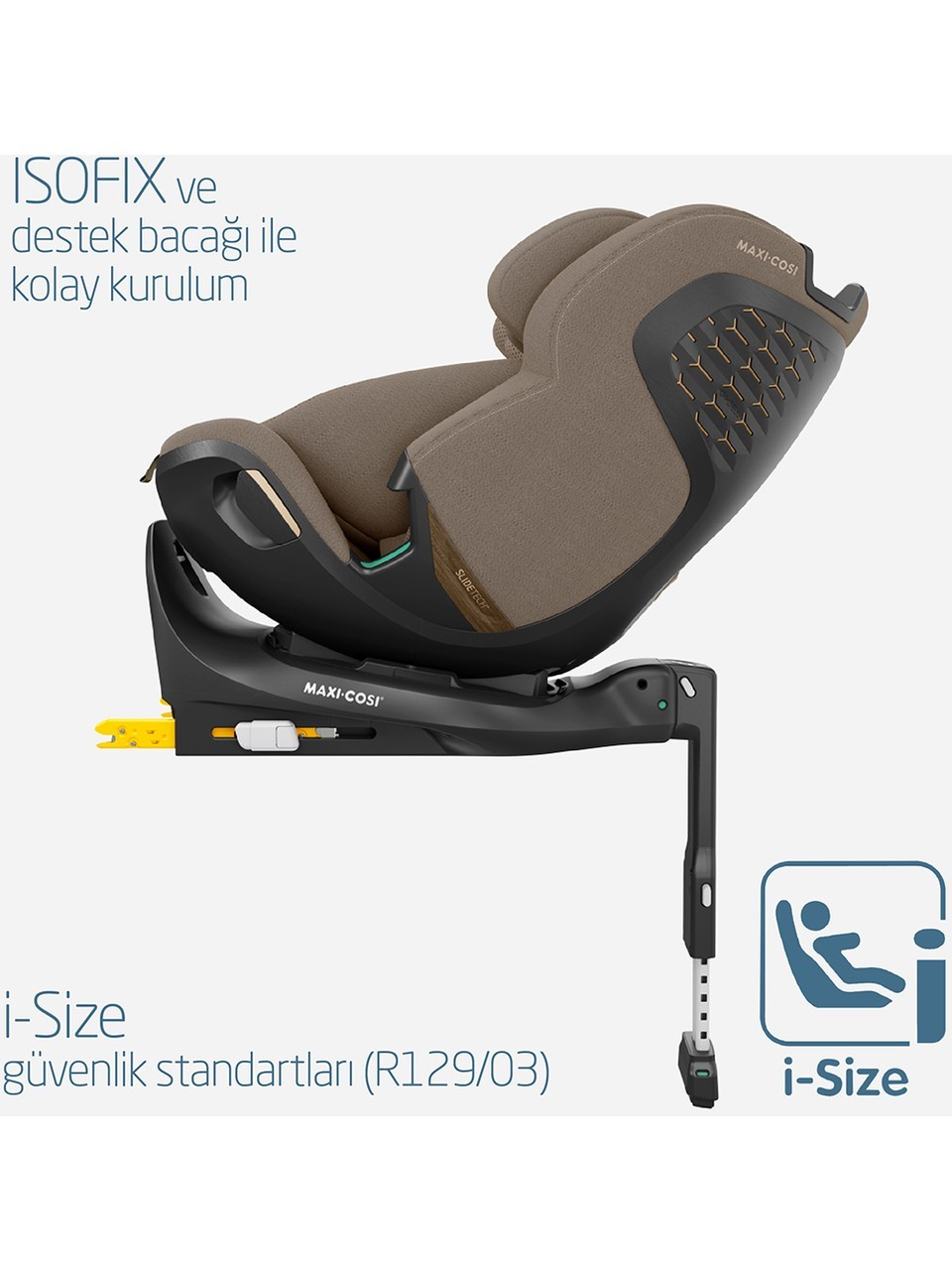 Maxi-Cosi Emerald 360 Pro Slidetech Dönebilir Yatabilir 0-36 kg Oto Koltuğu Authentic Truffle