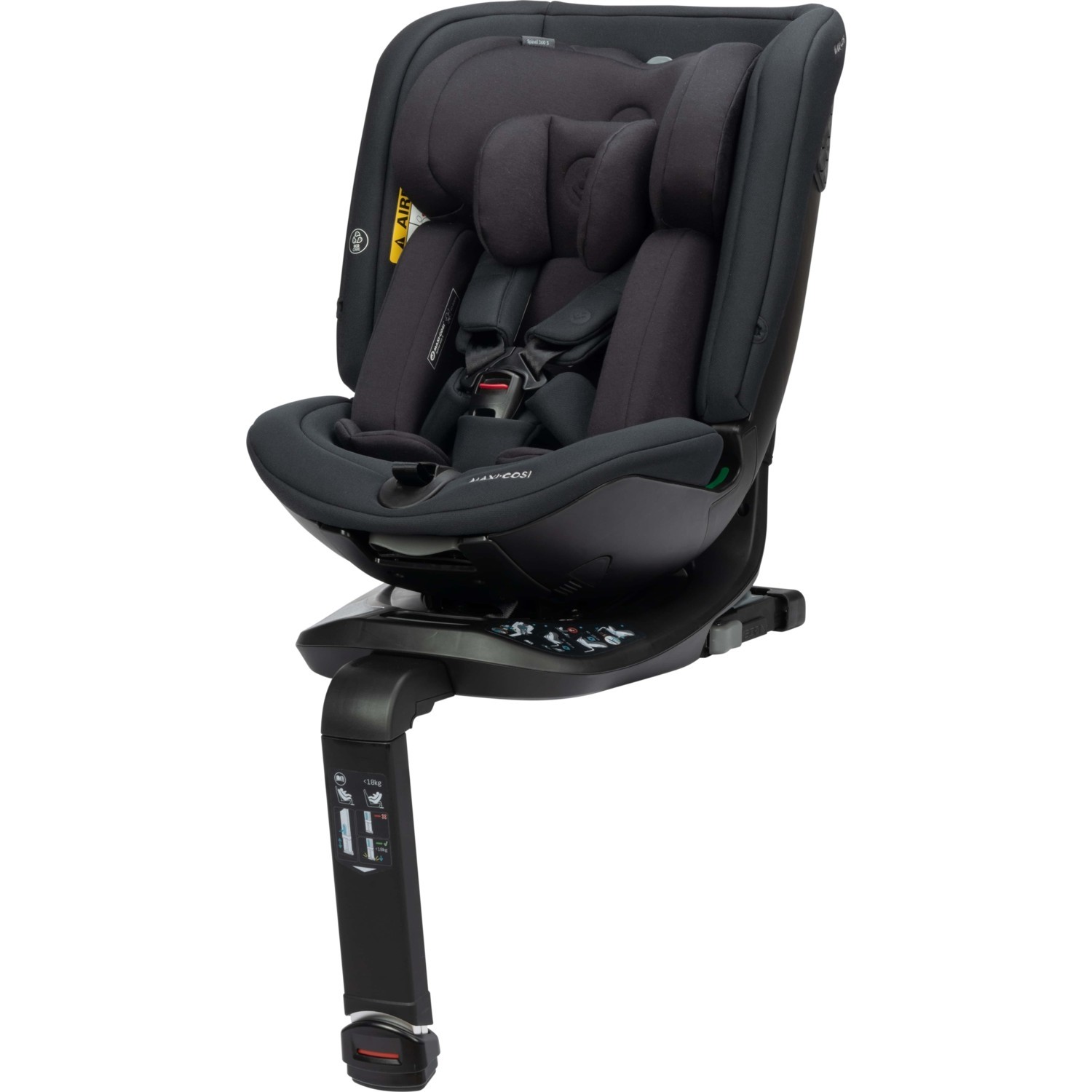 Maxi-Cosi Spinel 360 S - 360 Derece Dönebilen Yatabilen Isofix'li 0-36 kg Oto Koltuğu Authentic Black