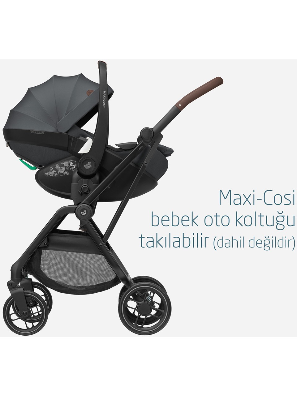Maxi-Cosi Leona2 Çift Yönlü Tek Elle Katlanır Kompakt Bebek Arabası Twillic Graphite