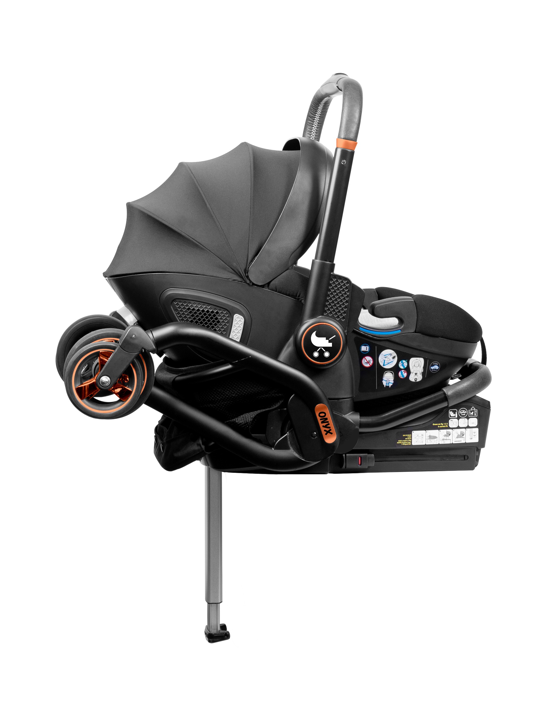 Merkür Bebe Onyx 2'si 1 Arada Oto Koltuğu Bebek Arabası Siyah