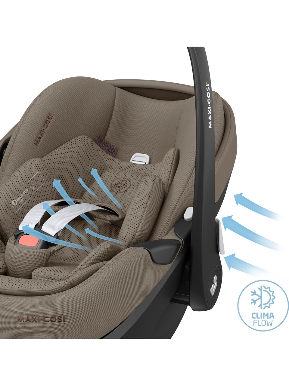 Maxi-Cosi Pebble 360 Pro Slidetech - 360 Dönebilen Tam Yatabilen Ana Kucağı ve Oto Koltuğu 0-13 kg Twillic Truffle