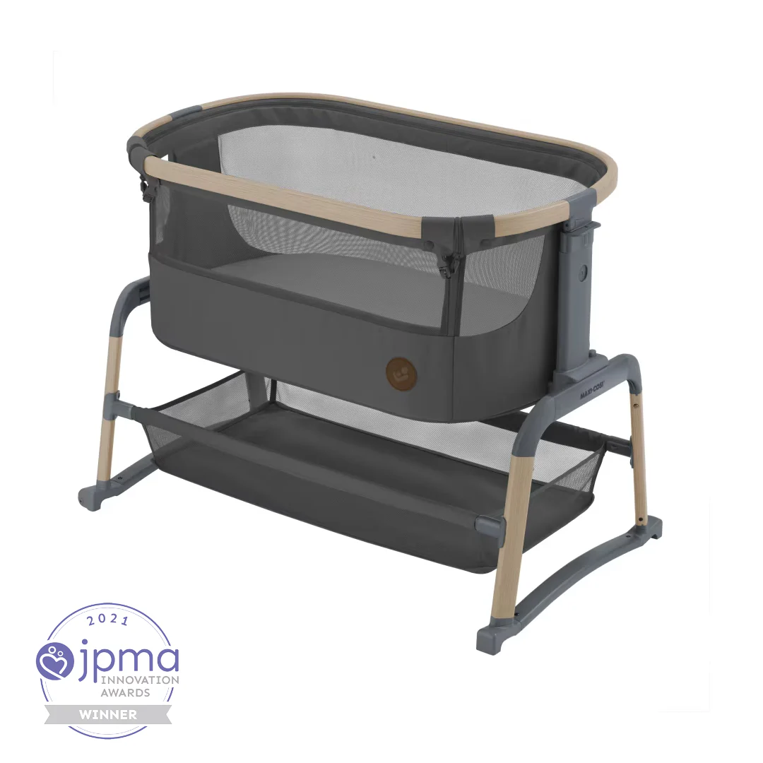 Maxi-Cosi Iora Air Sallanabilen Ahşap Görünümlü Anne Yanı Beşik Beyond Graphite