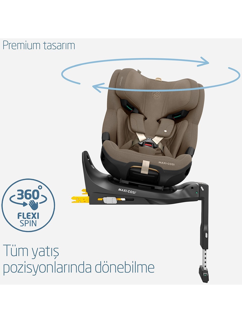 Maxi-Cosi Emerald 360 Pro Slidetech Dönebilir Yatabilir 0-36 kg Oto Koltuğu Authentic Truffle