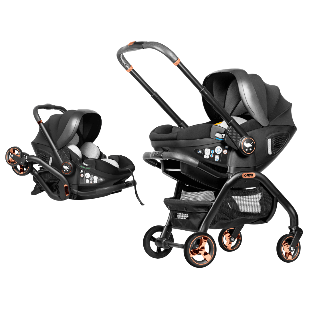 Merkür Bebe Onyx 2'si 1 Arada Oto Koltuğu Bebek Arabası Siyah