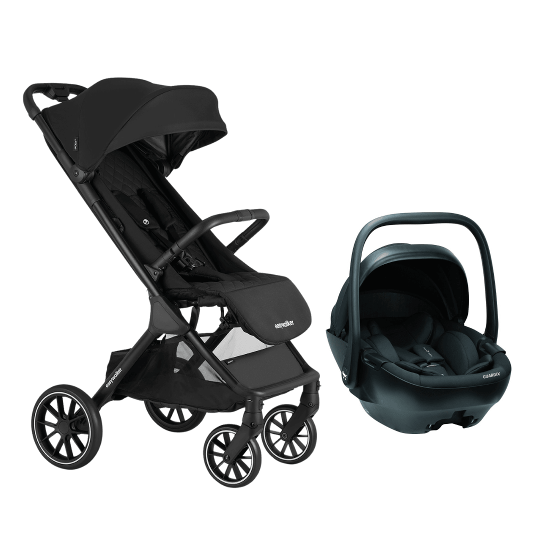 Easywalker Jackey XL Bebek Arabası Shadow Black - Merkürbebe Guardix Anne Kucağı Antrasit