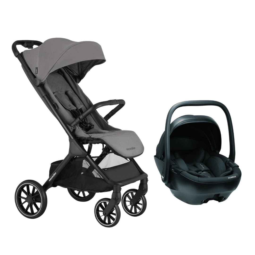 Easywalker Jackey XL Bebek Arabası Marble Grey - Merkürbebe Guardix Anne Kucağı Antrasit