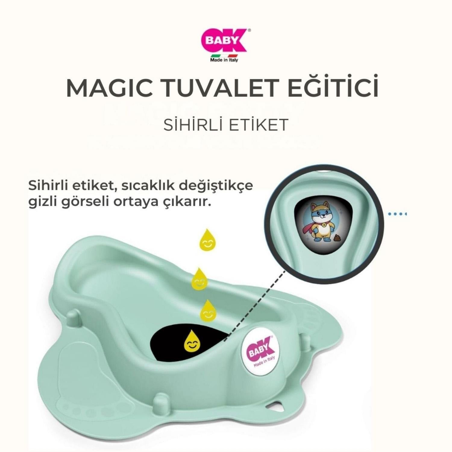 Okbaby Magic Potty Ergonomik Tuvalet Eğitici Gri