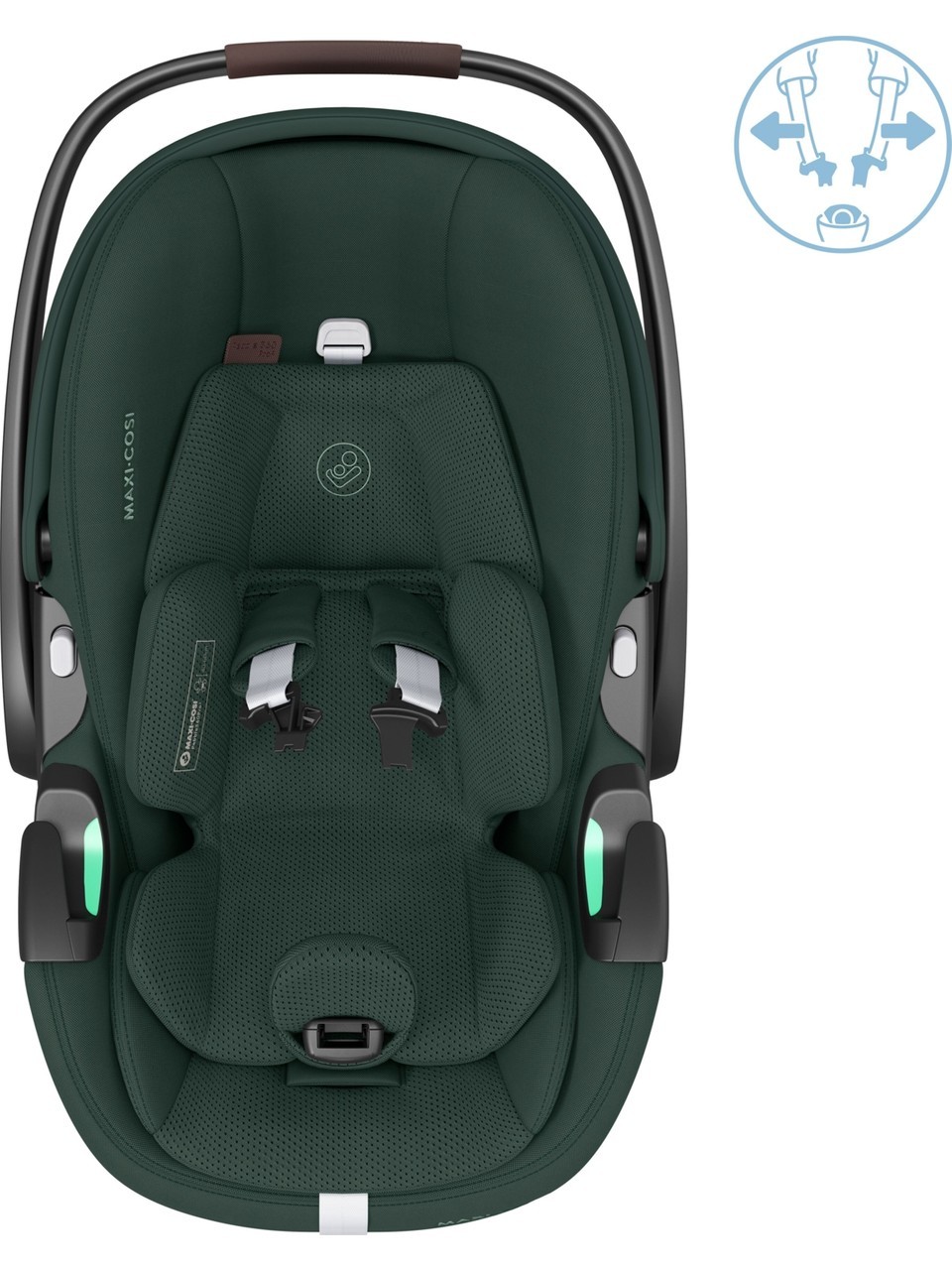 Maxi-Cosi Pebble 360 Pro Slidetech - 360 Dönebilen Tam Yatabilen Ana Kucağı ve Oto Koltuğu 0-13 kg Twillic Green