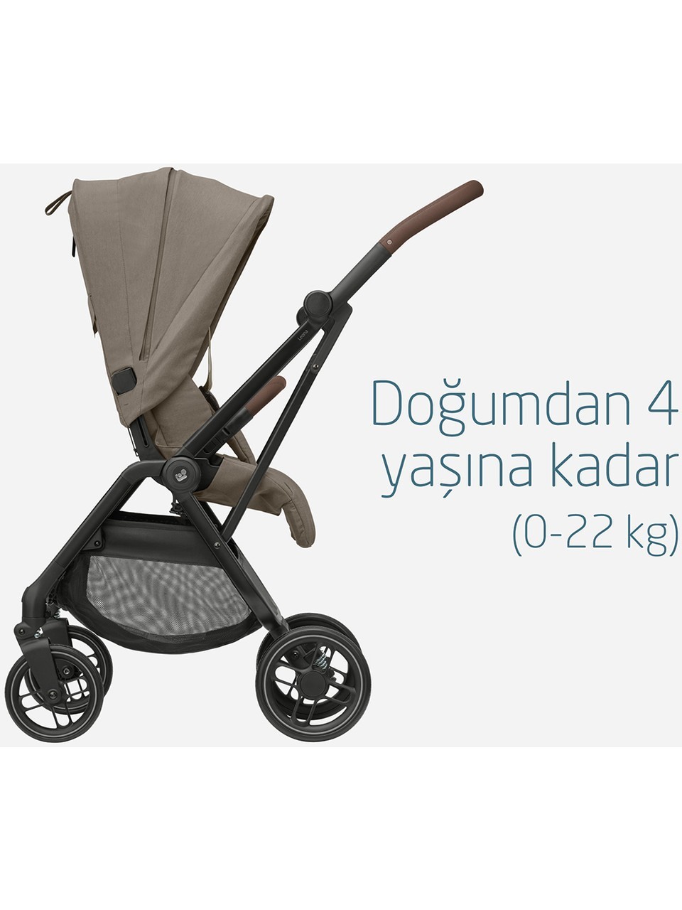 Maxi-Cosi Leona2 Çift Yönlü Tek Elle Katlanır Kompakt Bebek Arabası Twillic Truffle