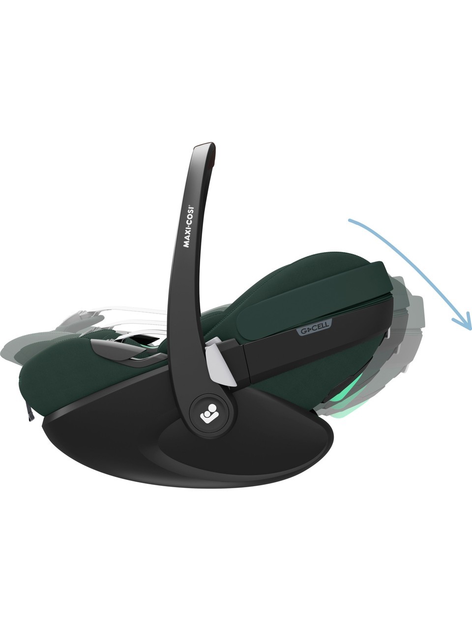 Maxi-Cosi Pebble 360 Pro Slidetech - 360 Dönebilen Tam Yatabilen Ana Kucağı ve Oto Koltuğu 0-13 kg Twillic Green