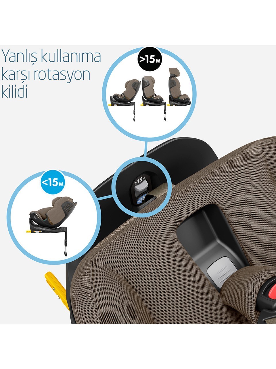 Maxi-Cosi Emerald 360 Pro Slidetech Dönebilir Yatabilir 0-36 kg Oto Koltuğu Authentic Truffle