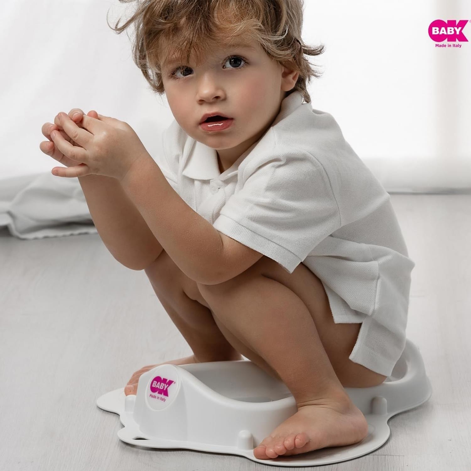 Okbaby Magic Potty Ergonomik Tuvalet Eğitici Kırık Beyaz