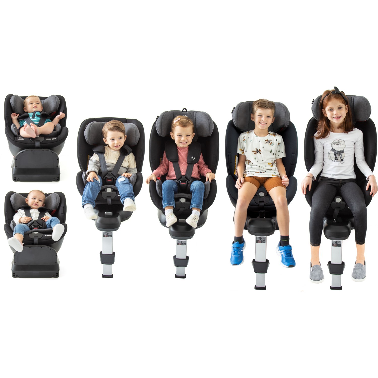 Maxi-Cosi Spinel 360 Plus Derece Dönebilen Yatabilen Isofix'li 0-36 kg Oto Koltuğu Authentic Black
