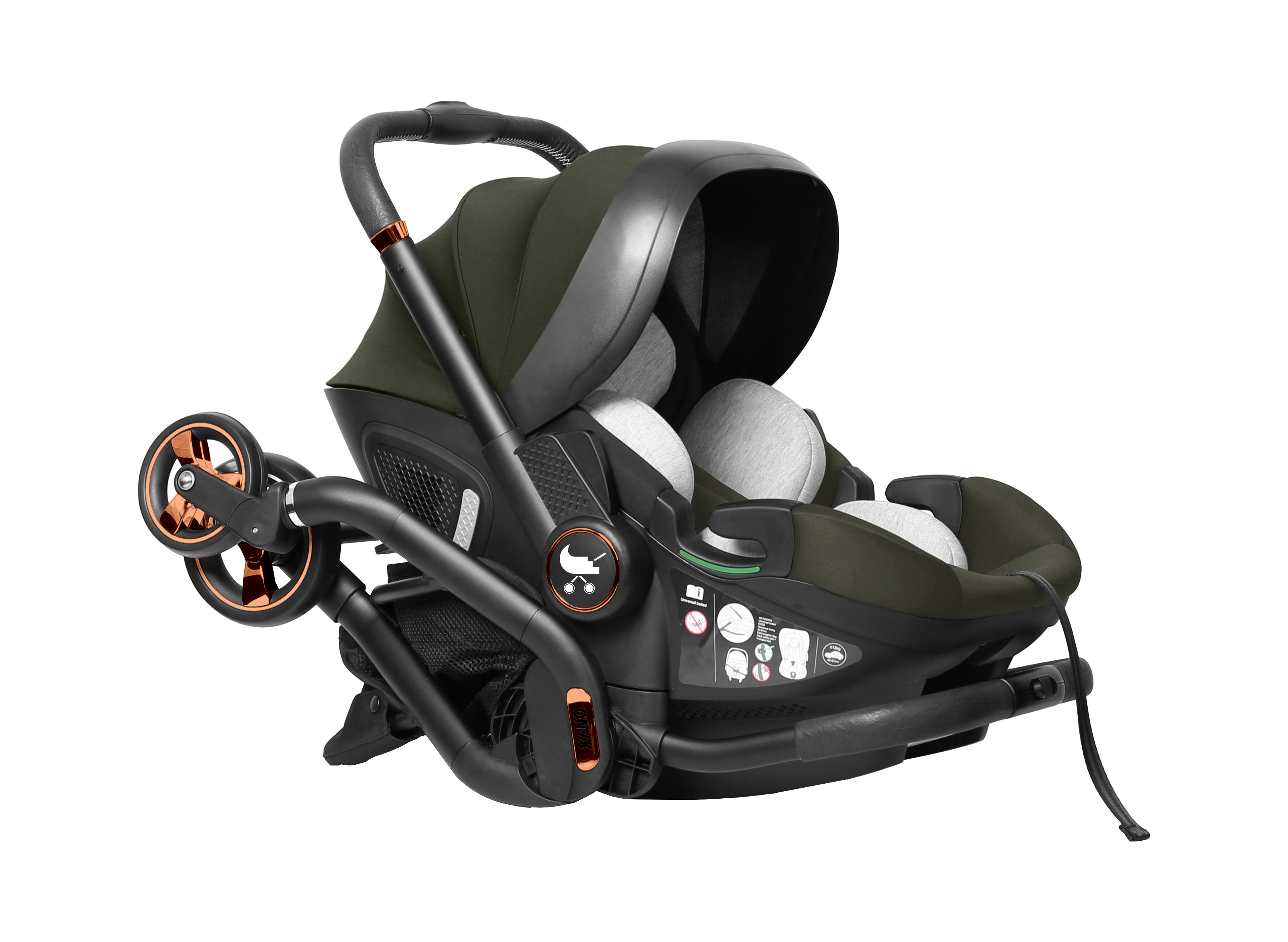 Merkür Bebe Onyx 2'si 1 Arada Oto Koltuğu Bebek Arabası Yeşil
