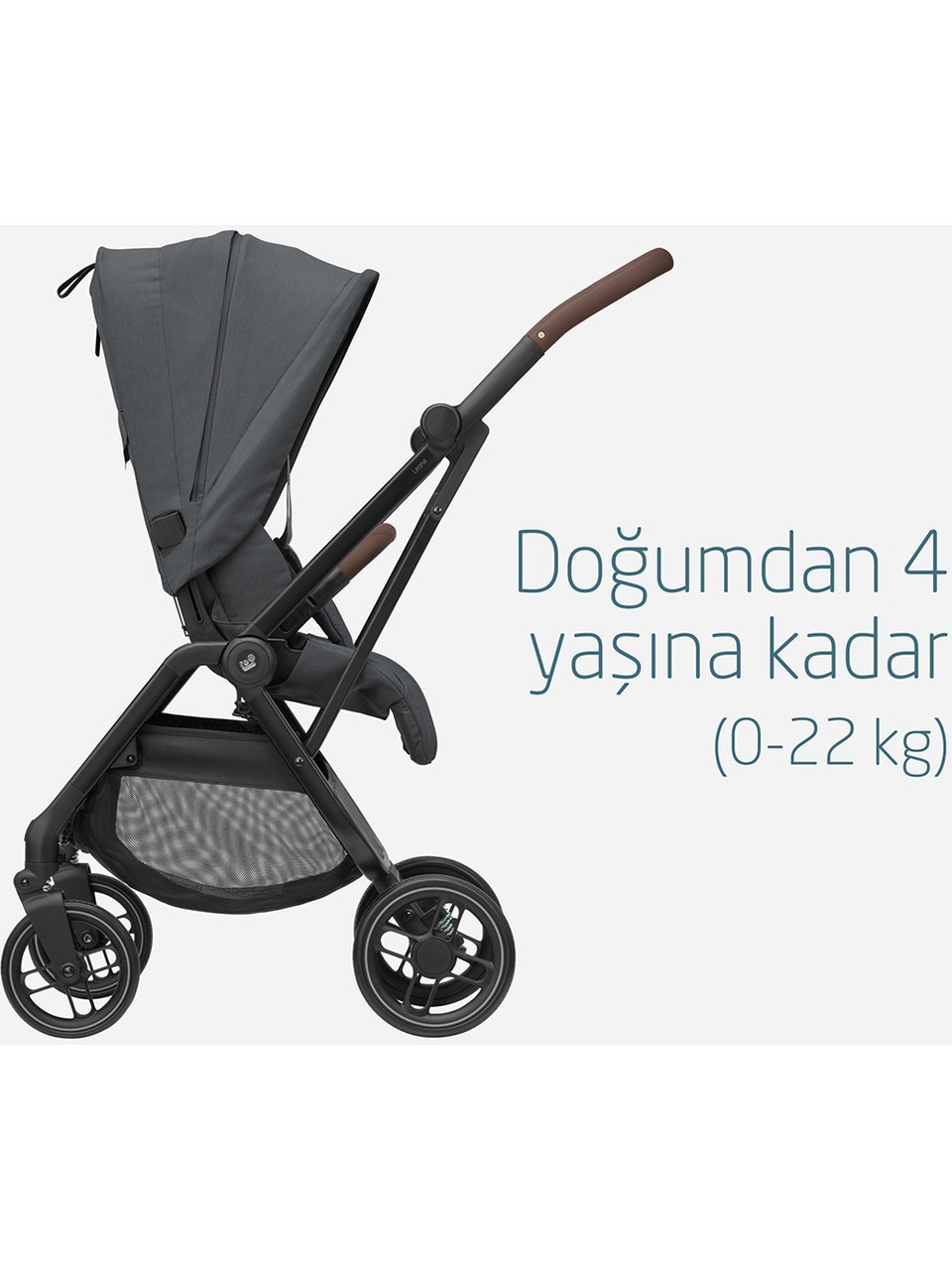 Maxi-Cosi Leona2 Çift Yönlü Tek Elle Katlanır Kompakt Bebek Arabası Twillic Graphite