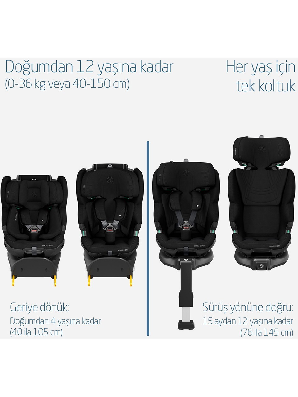 Maxi-Cosi Emerald 360 Pro Slidetech 0-36 kg Oto Koltuğu Authentic Black