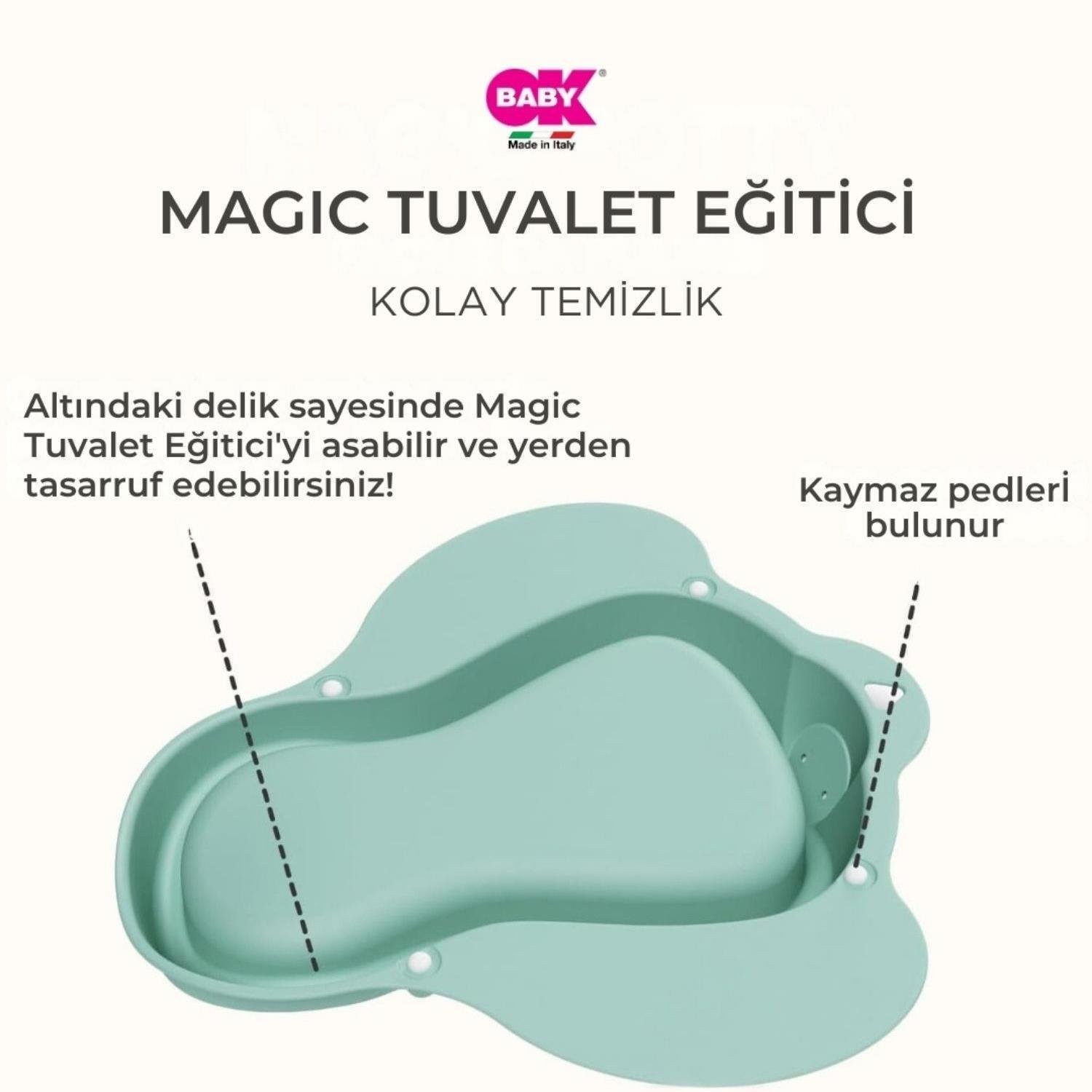 Okbaby Magic Potty Ergonomik Tuvalet Eğitici Kırık Beyaz