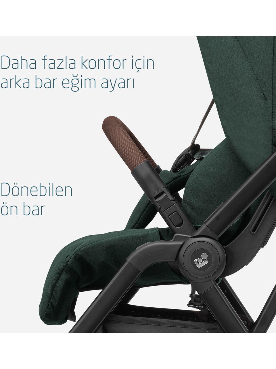 Maxi-Cosi Leona2 Çift Yönlü Tek Elle Katlanır Kompakt Bebek Arabası Twillic Green