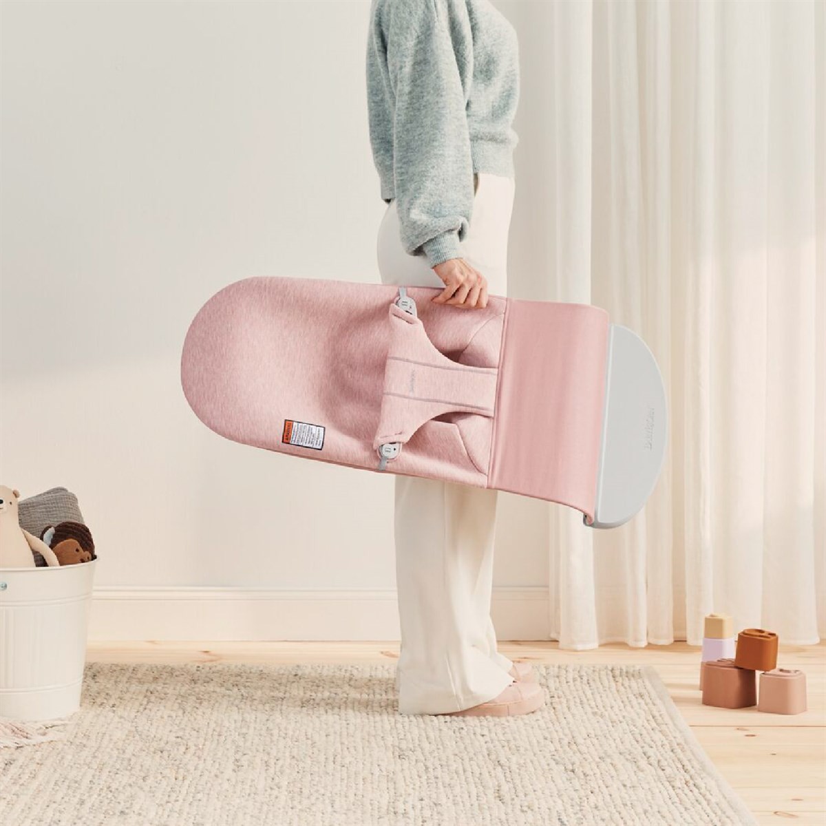 Babybjörn Balance Bliss Ana Kucağı Cotton 3D Jersey Light Pink