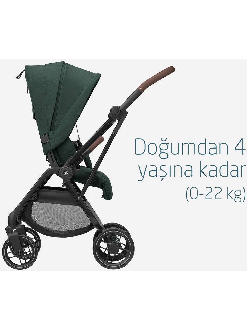 Maxi-Cosi Leona2 Çift Yönlü Tek Elle Katlanır Kompakt Bebek Arabası Twillic Green