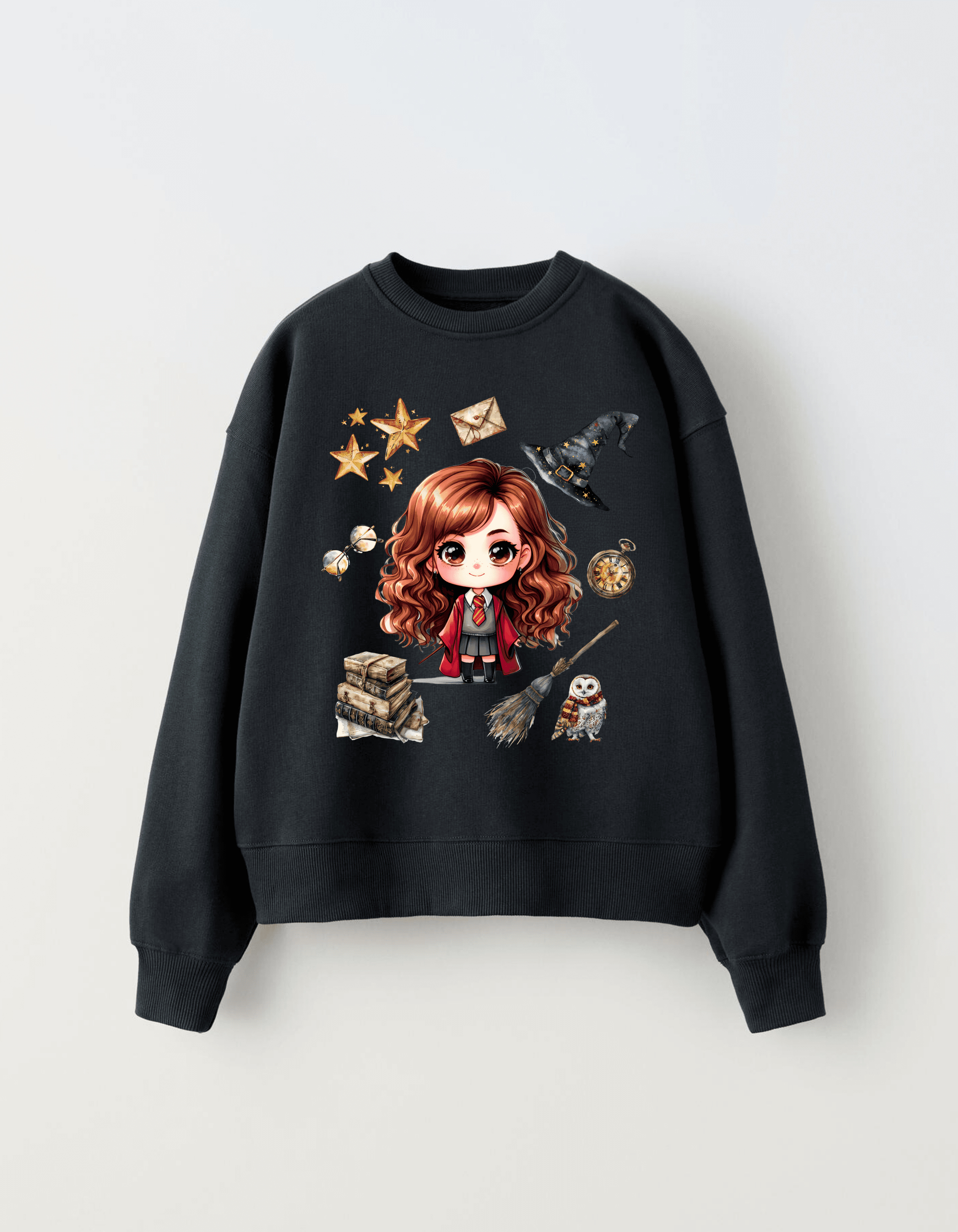 HARMONIE-HARRY POTTER TEMALI SWEATSHIRT - Siyah