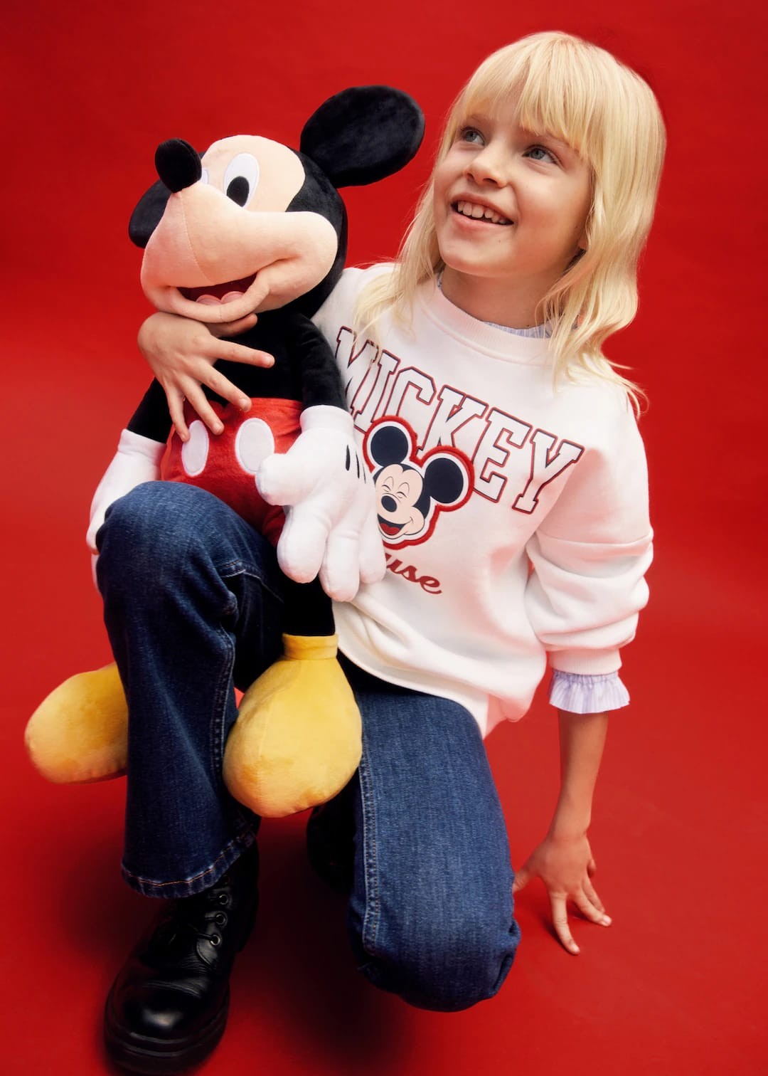 MICKEY MOUSE KABARTMALI BASKILI SWEATSHIRT