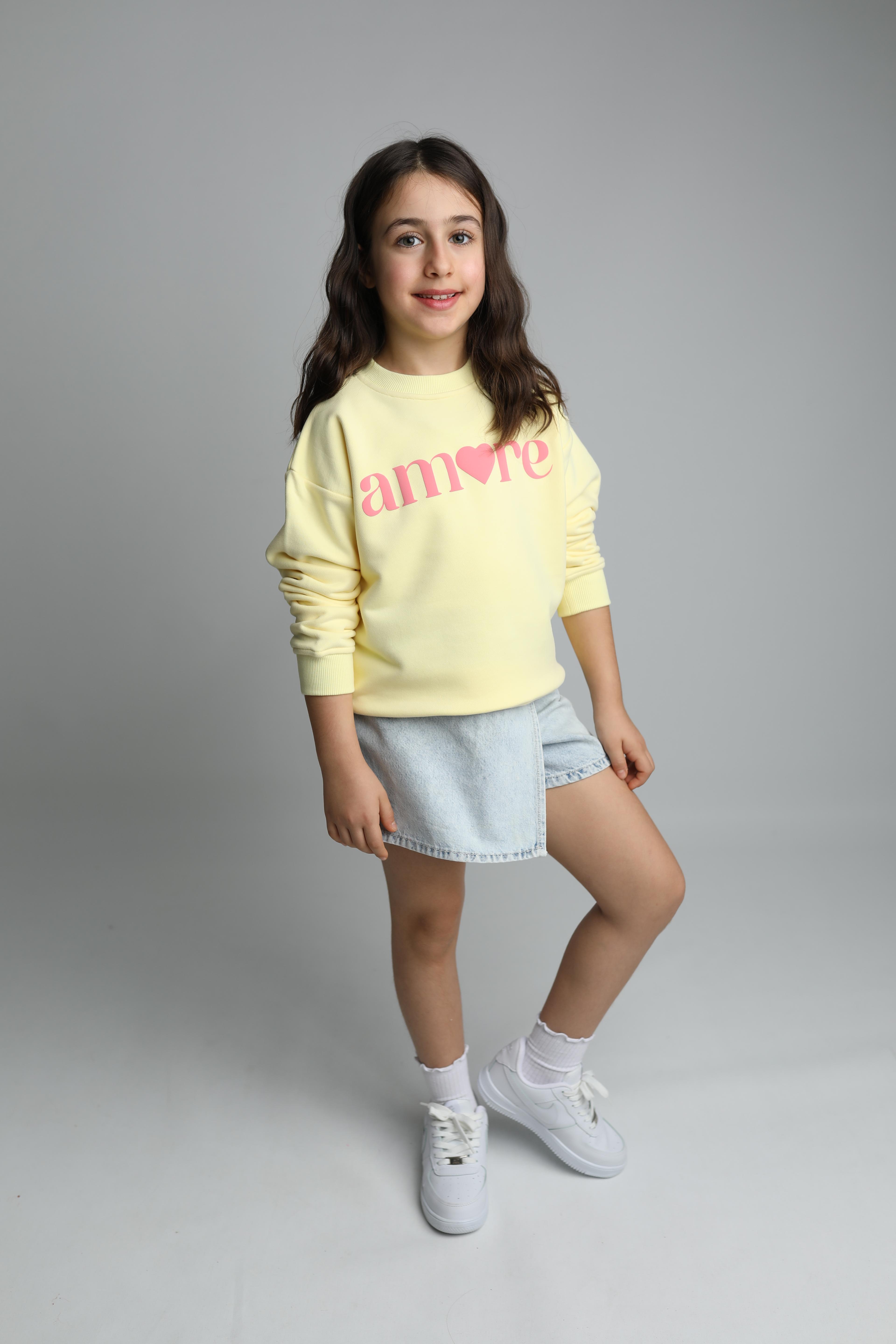 AMORE PAMUKLU SARI SWEATSHIRT