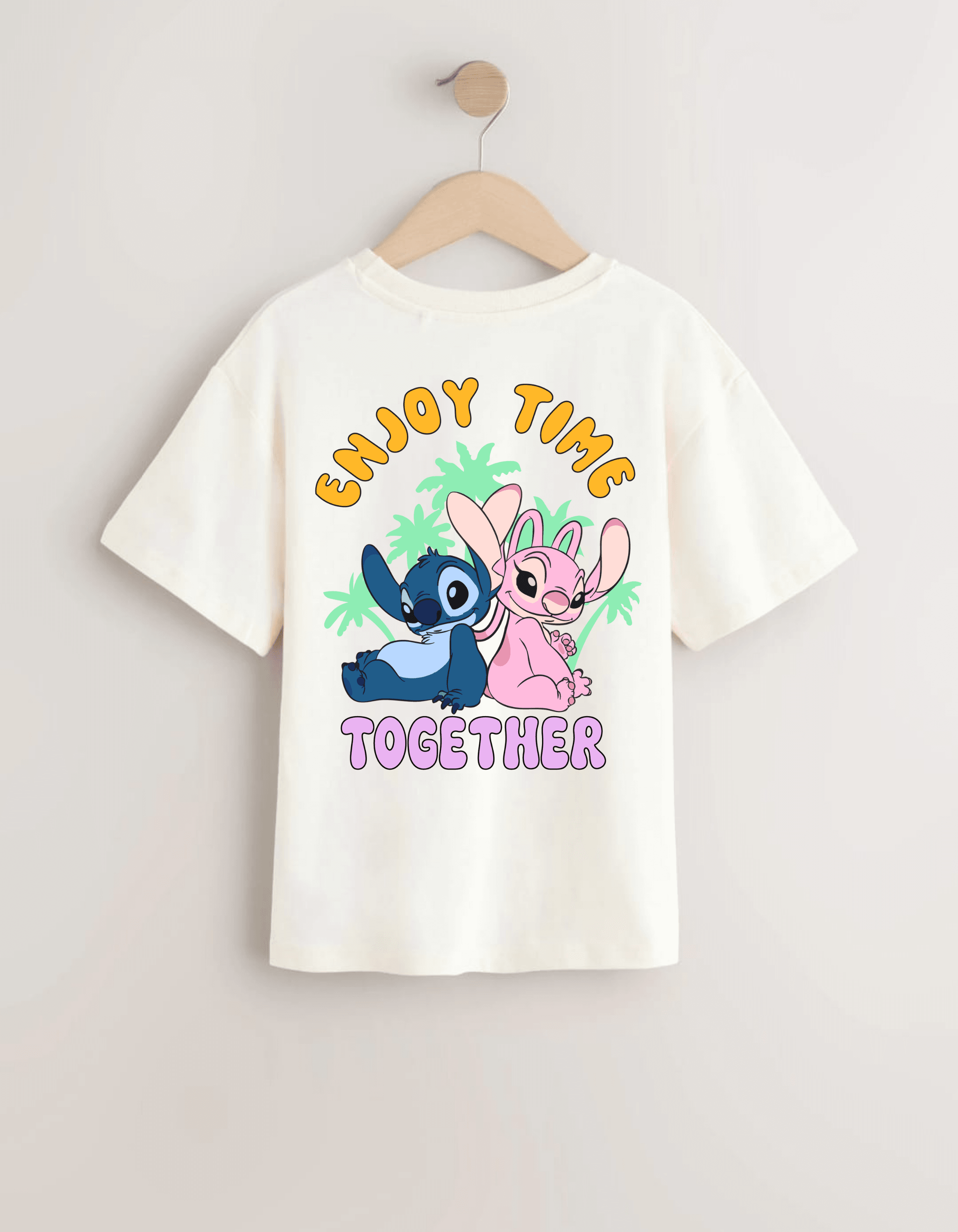 Stitch & Angel Pamuklu Tişört
