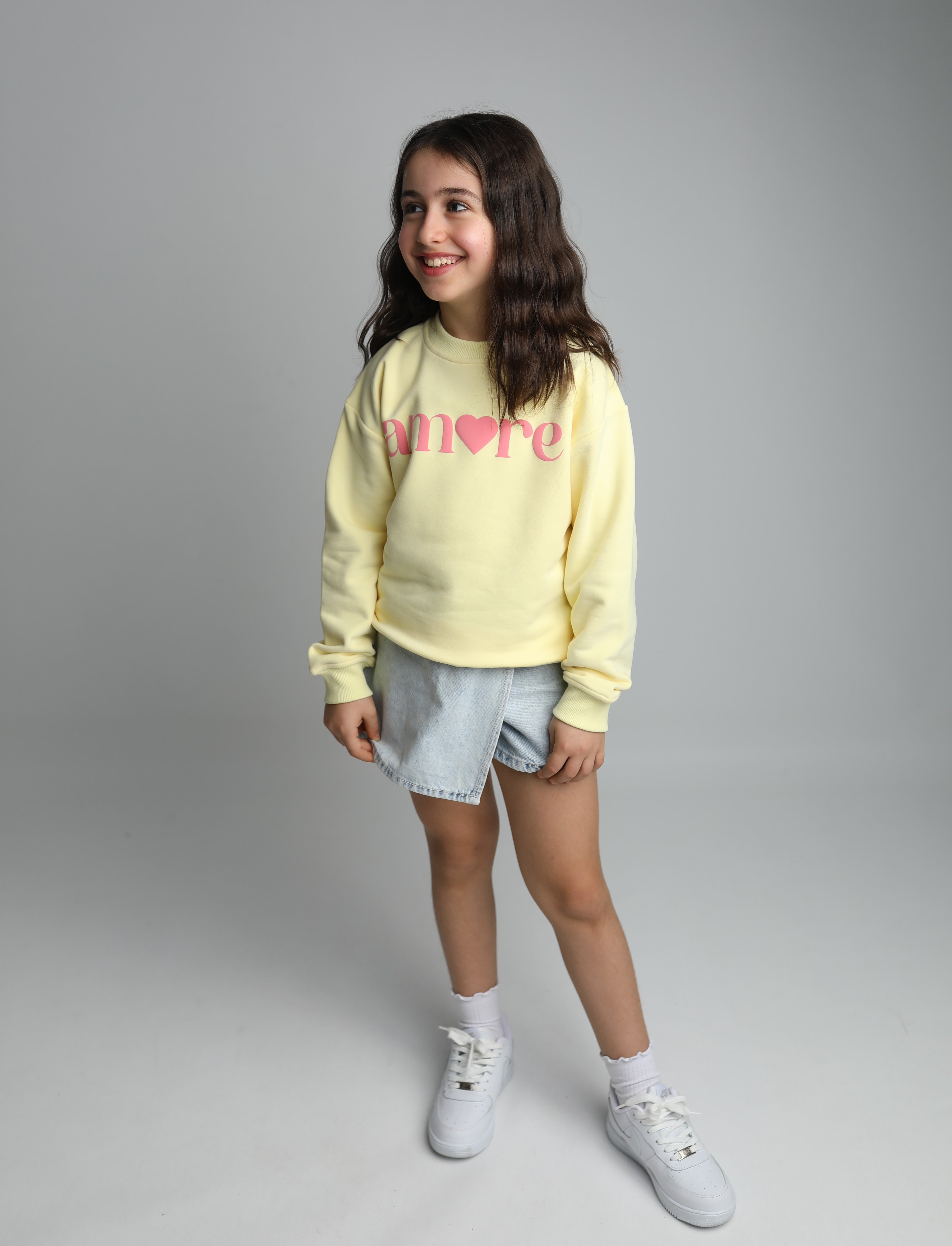 AMORE PAMUKLU SARI SWEATSHIRT